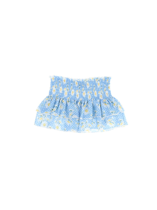 Daisy and polka dot muslin skirt