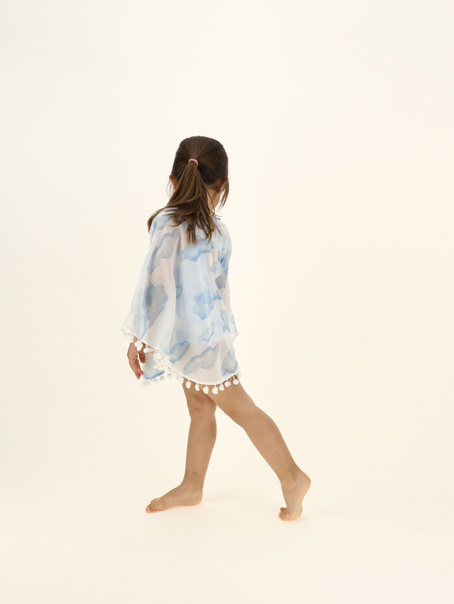 Tweety Bird Cloud Print Muslin Poncho