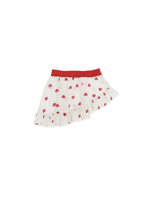 Muslin pareo with heart print