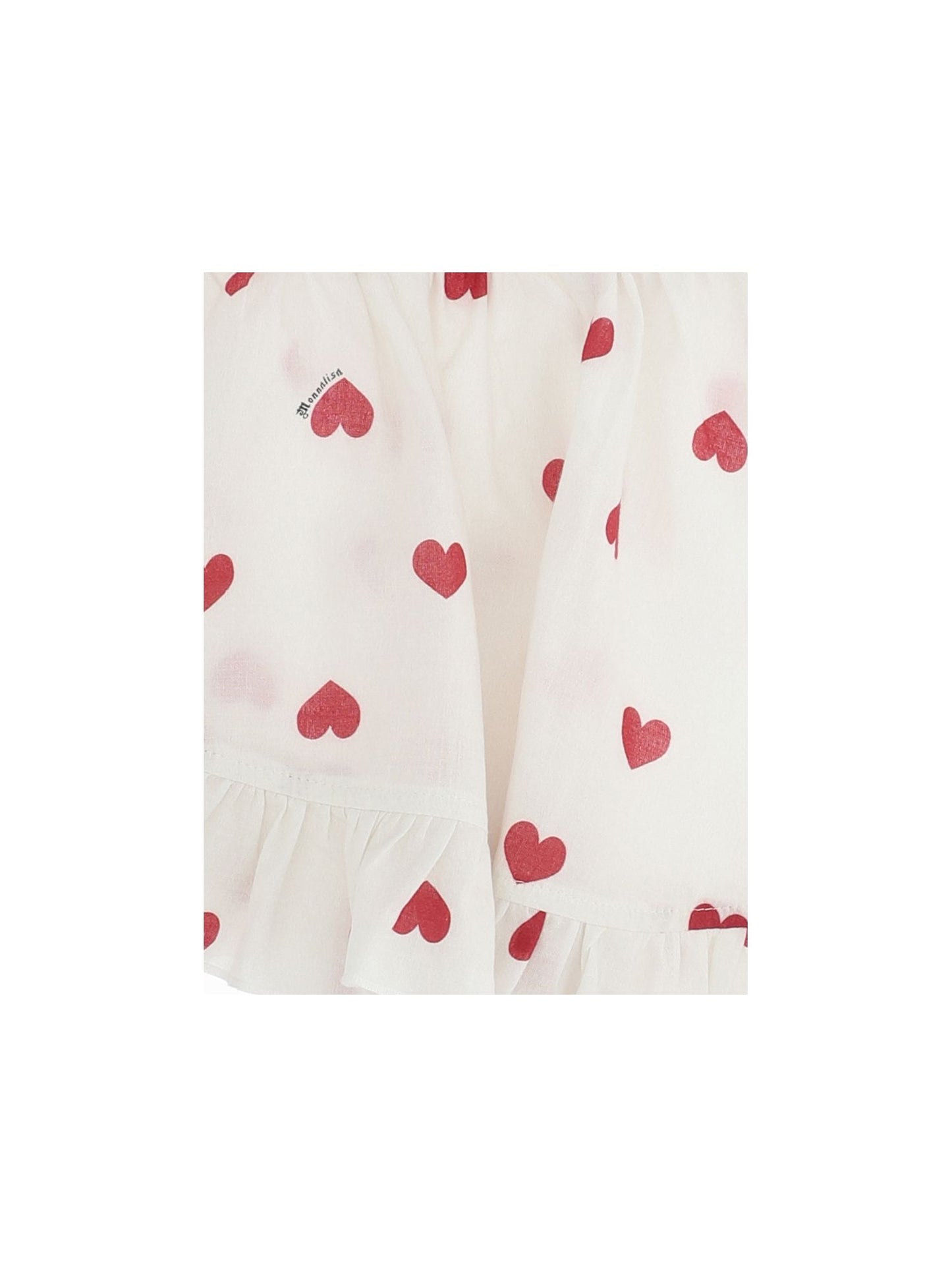 Muslin pareo with heart print