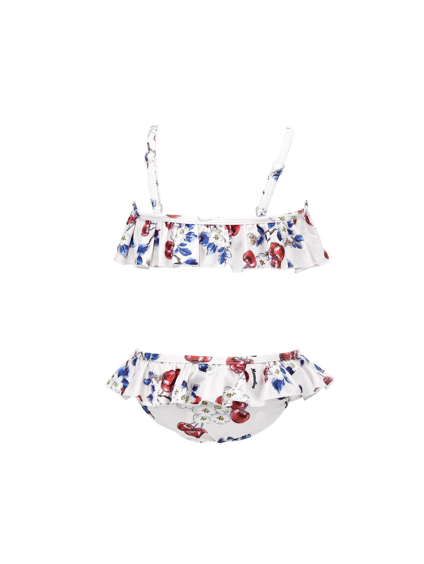 Two-piece swimsuit with ruffles