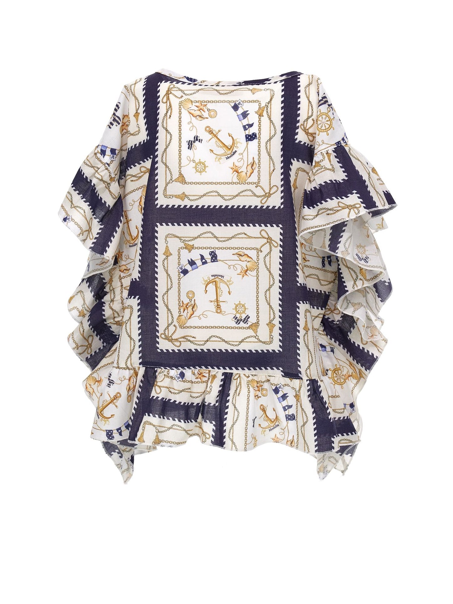 Nautical Print Muslin Kaftan