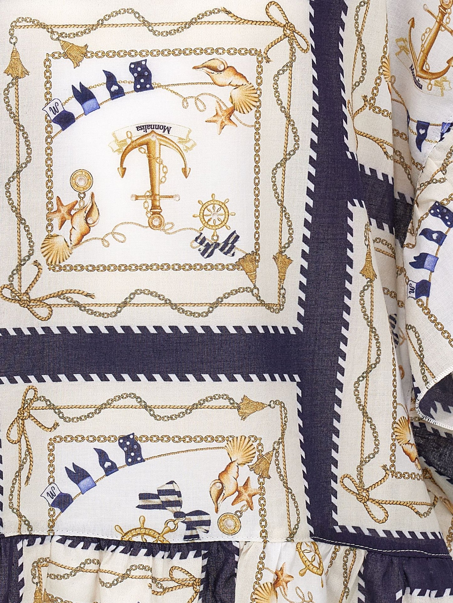 Nautical Print Muslin Kaftan