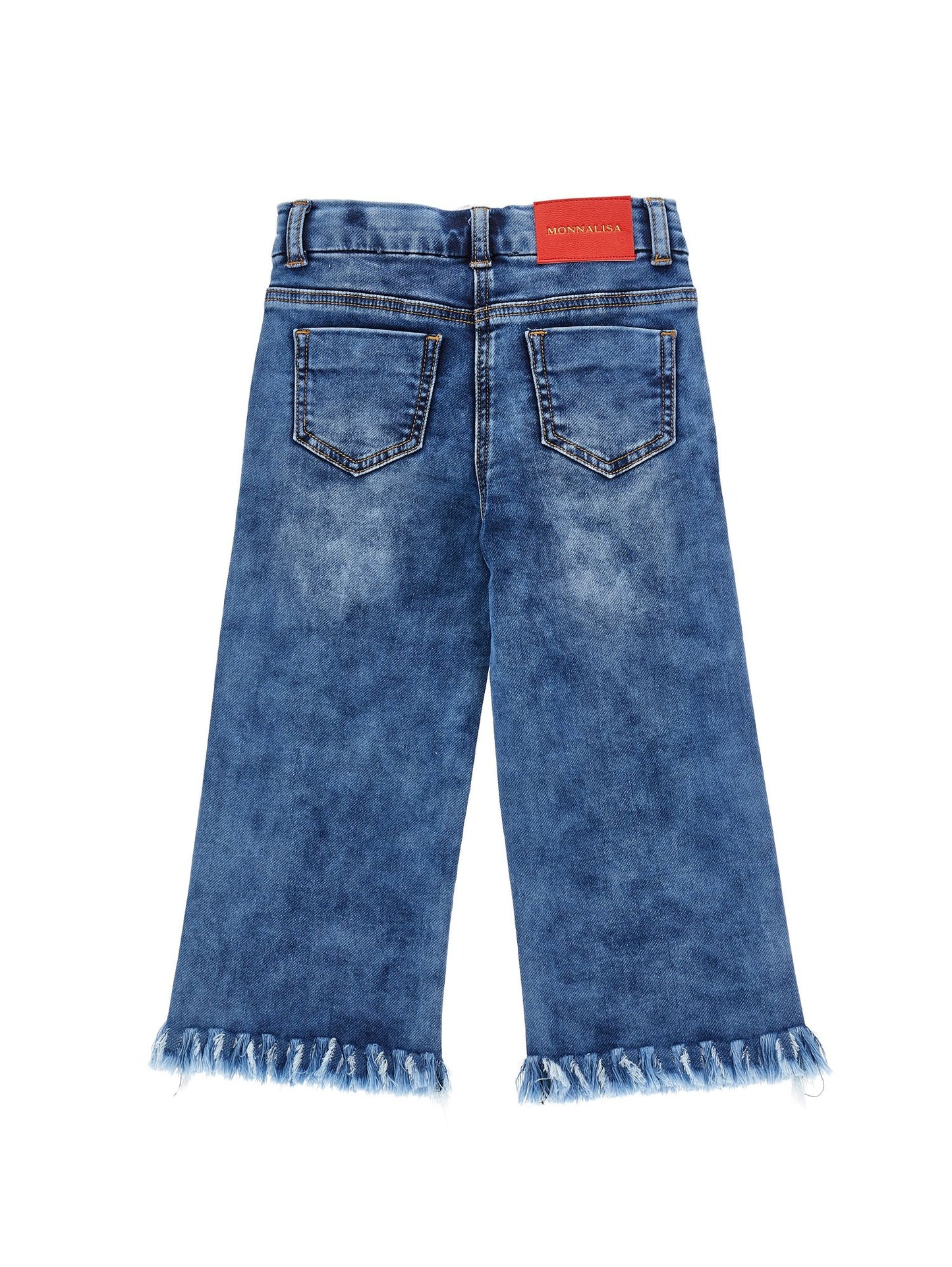 Jeans felpa ricamo ciliegie