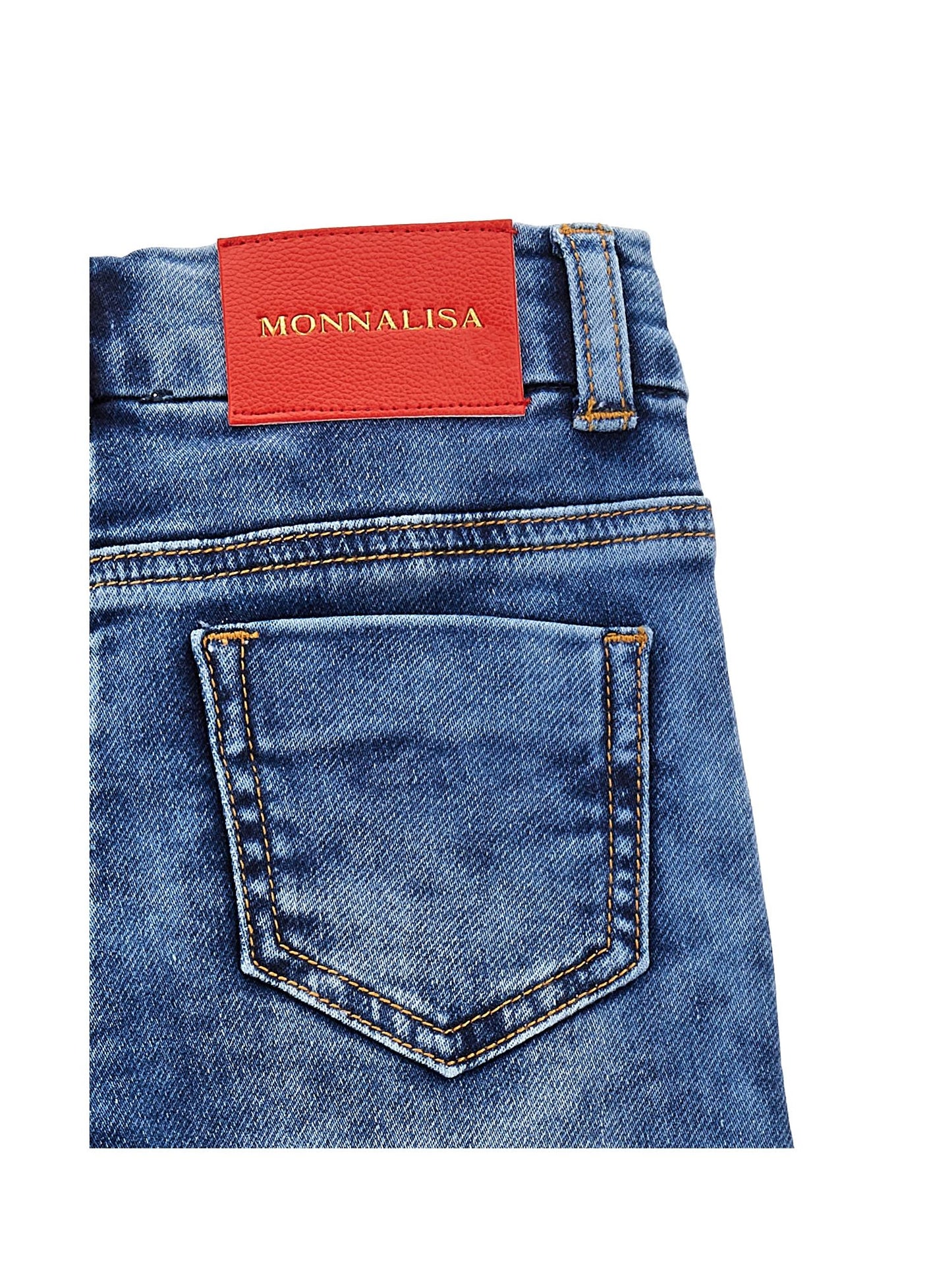 Jeans felpa ricamo ciliegie
