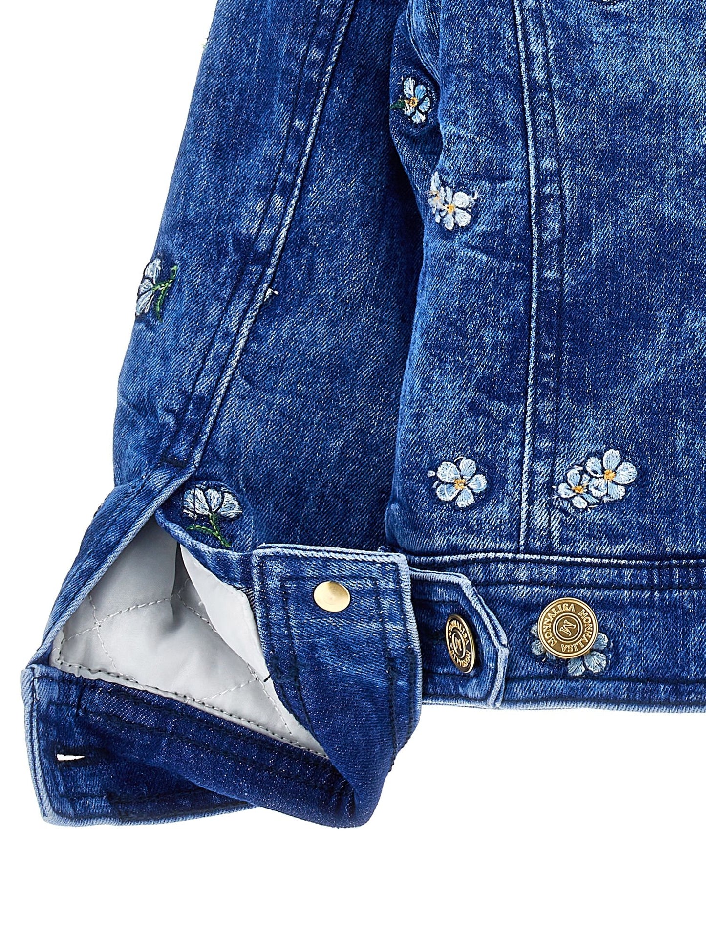 Denim jacket with teddy bear