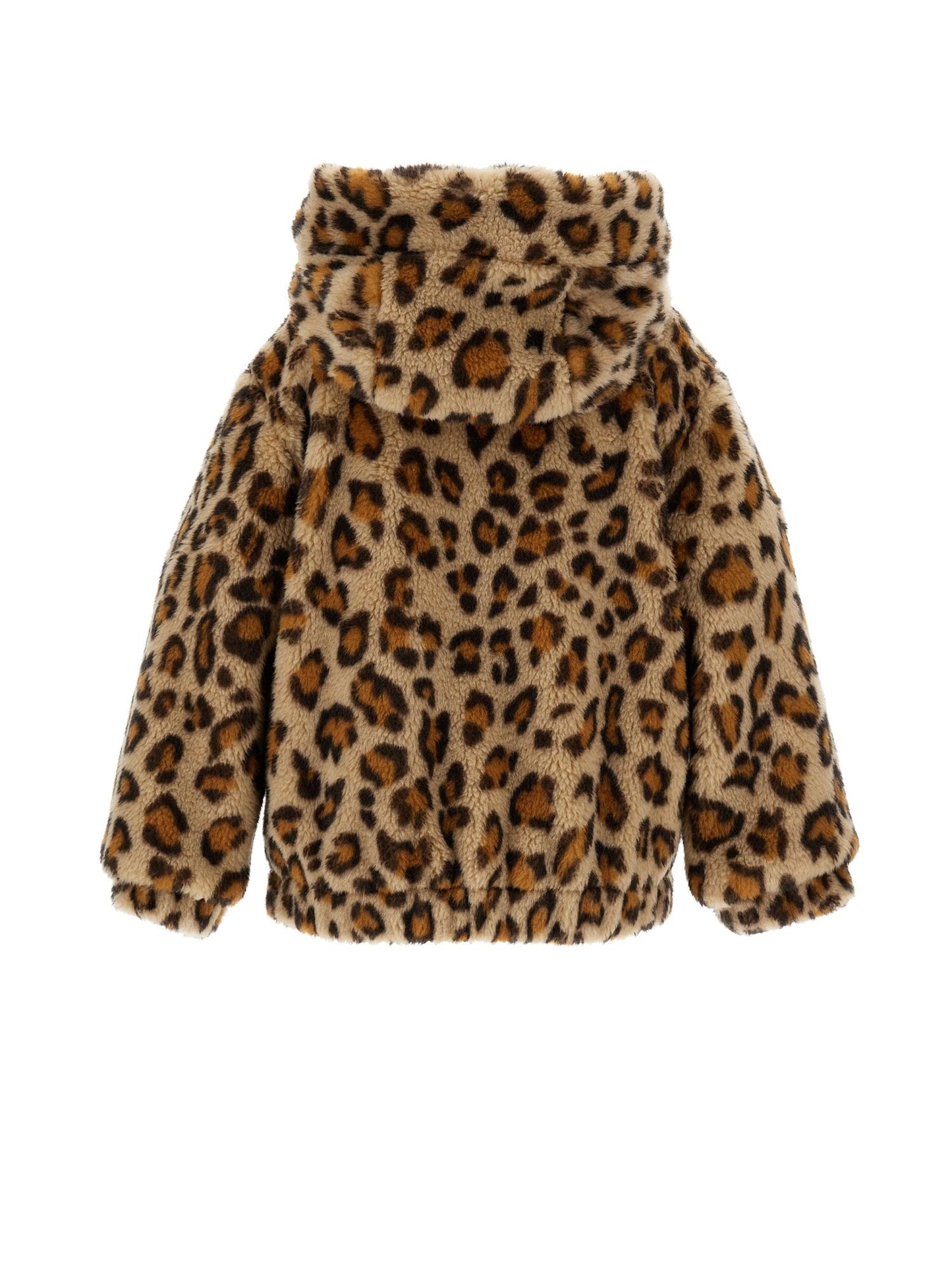Spotted plush bomber jacket