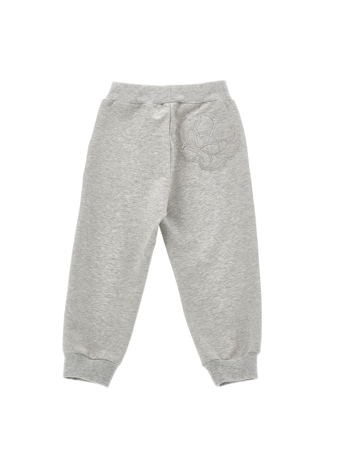 Jogger with anemone embroidery