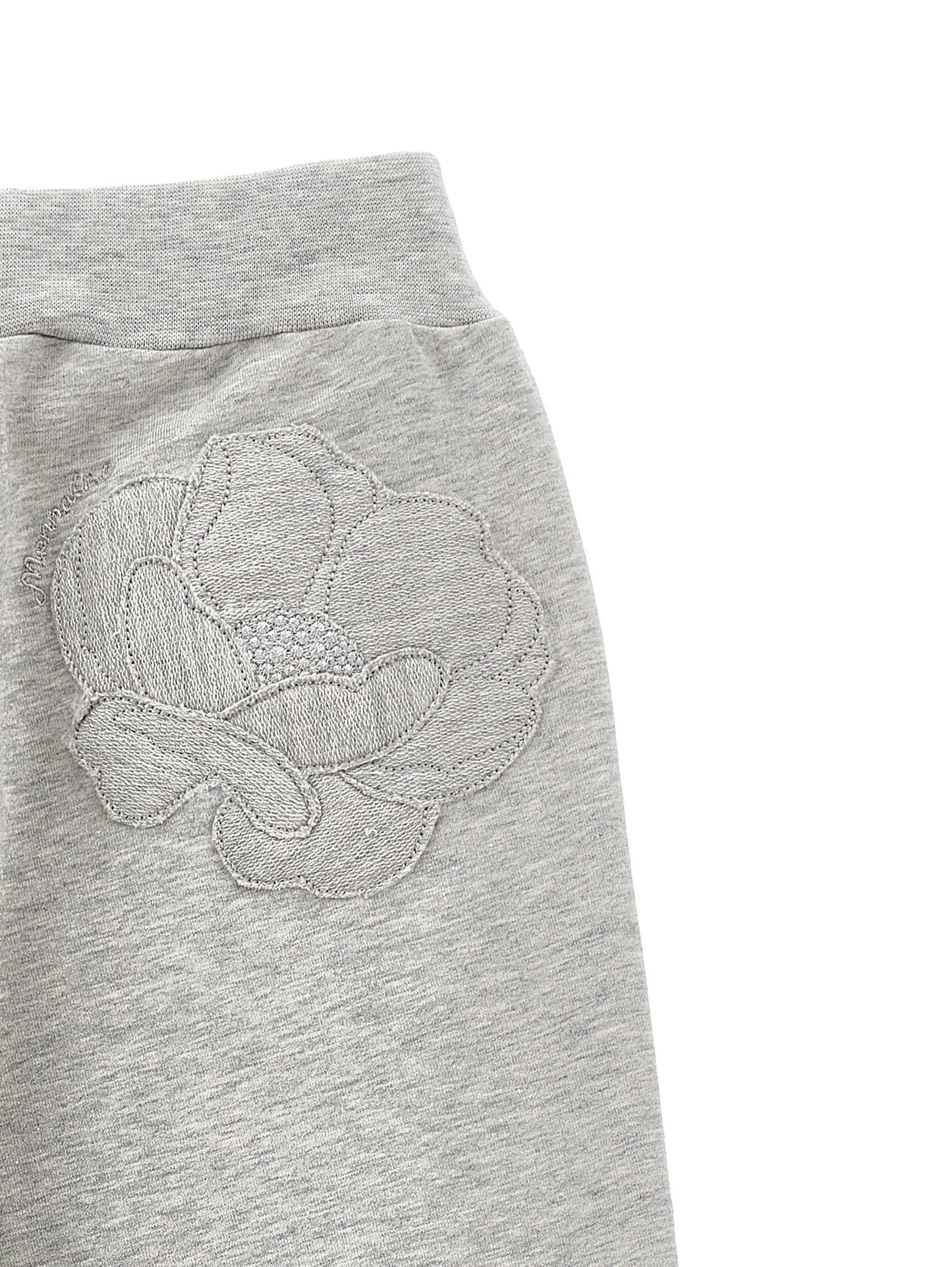 Jogger with anemone embroidery