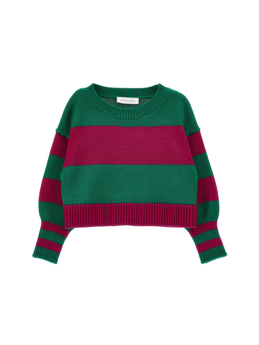 Maxi striped knitwear sweater