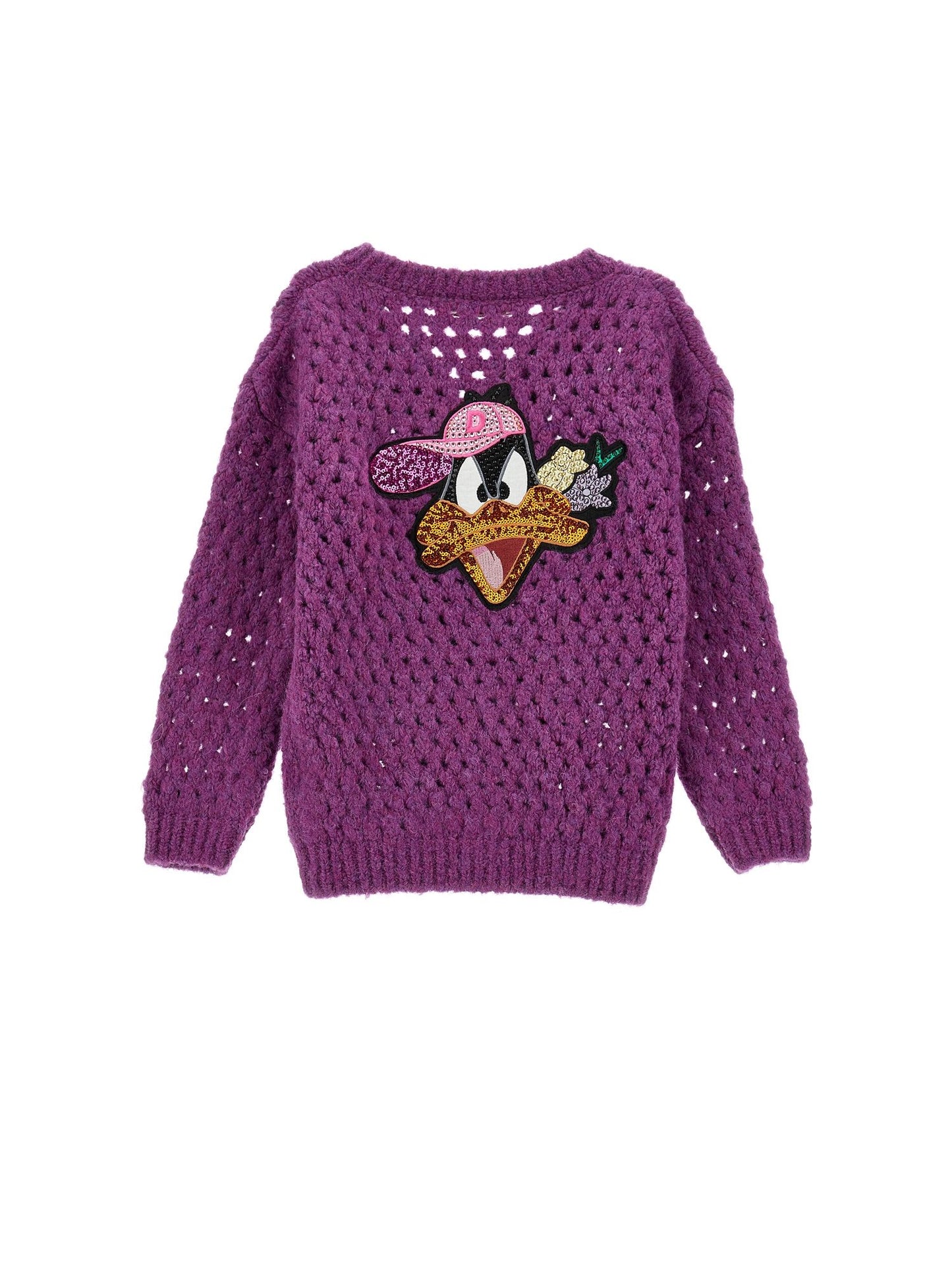 Daffy Duck yarn cardigan