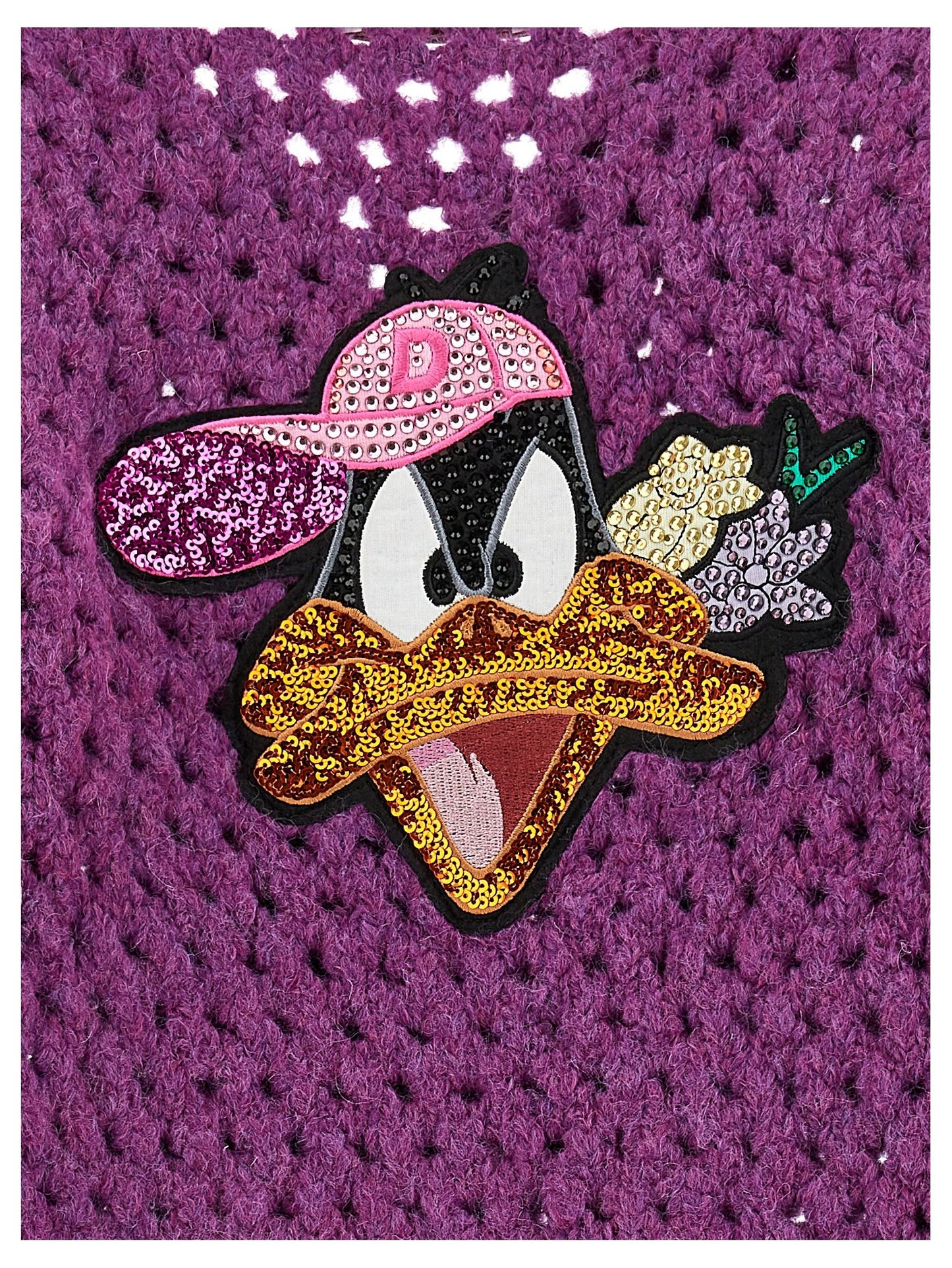 Daffy Duck yarn cardigan