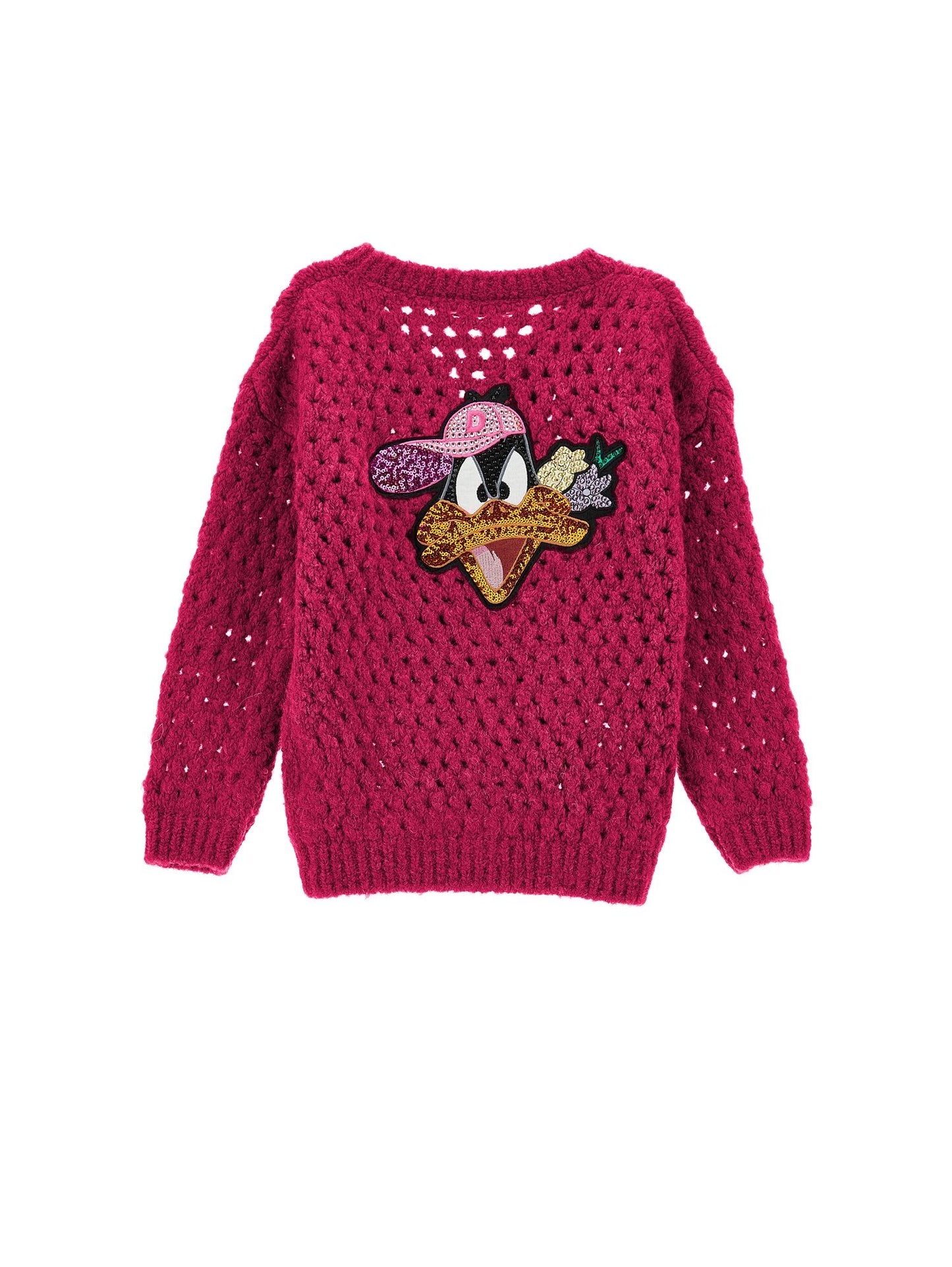Daffy Duck yarn cardigan