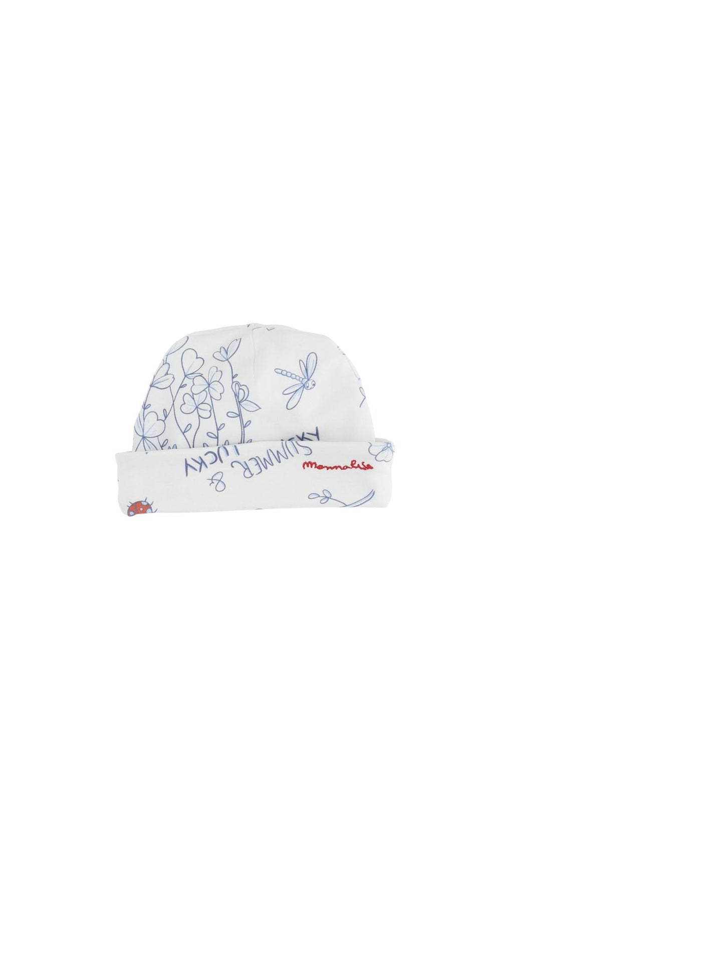 Cotton hat with ramage embroidery