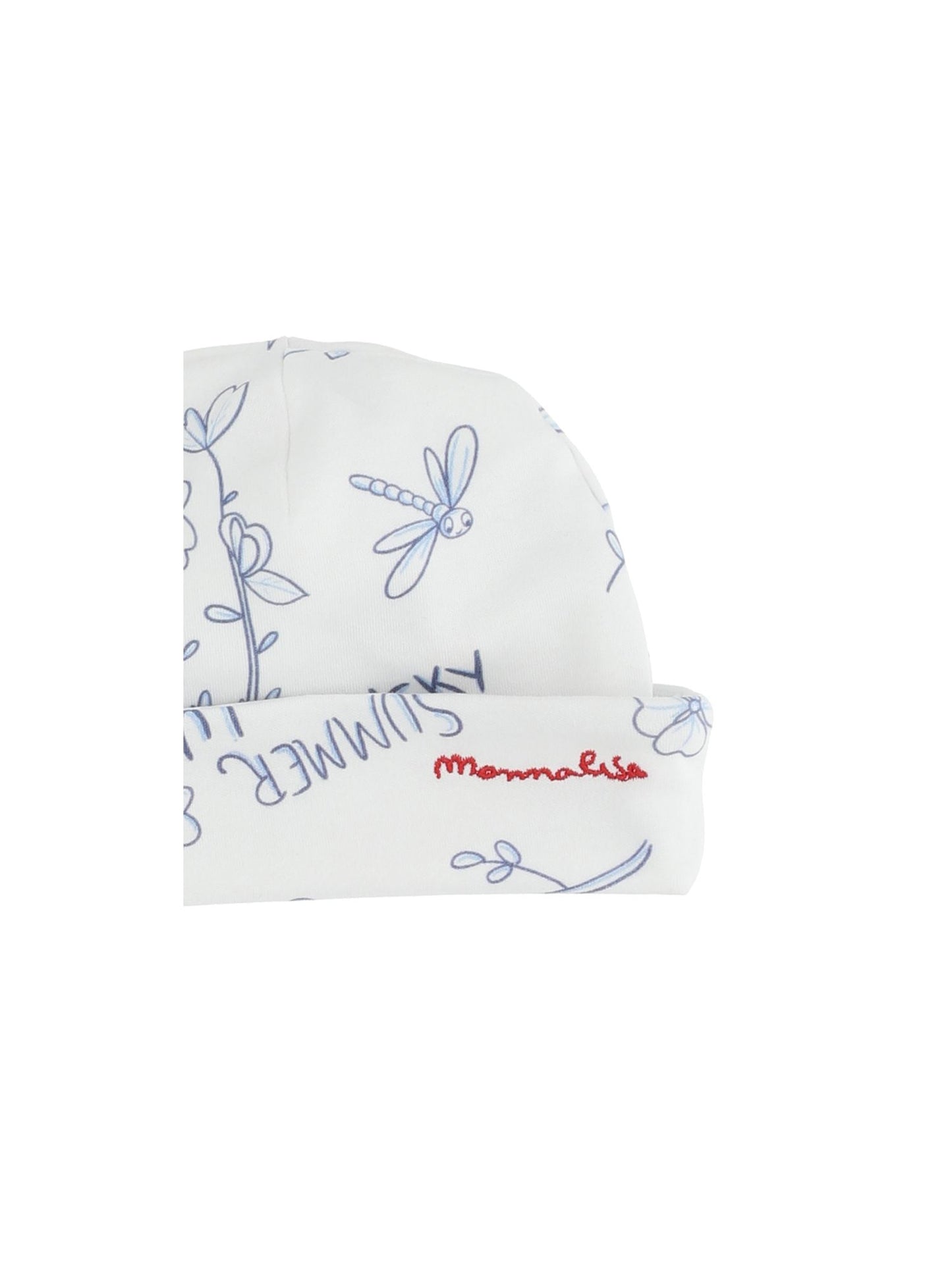 Cotton hat with ramage embroidery
