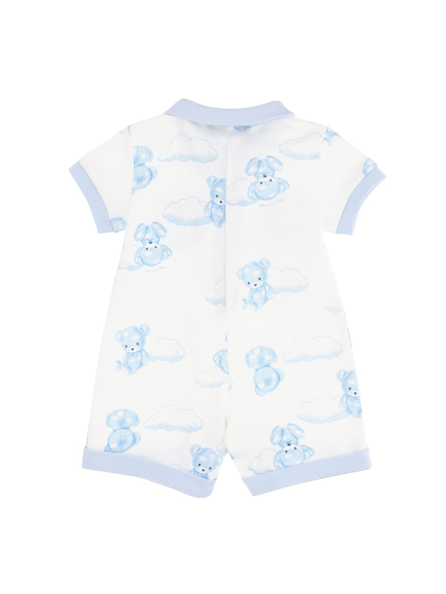 Cotton romper with bow tie