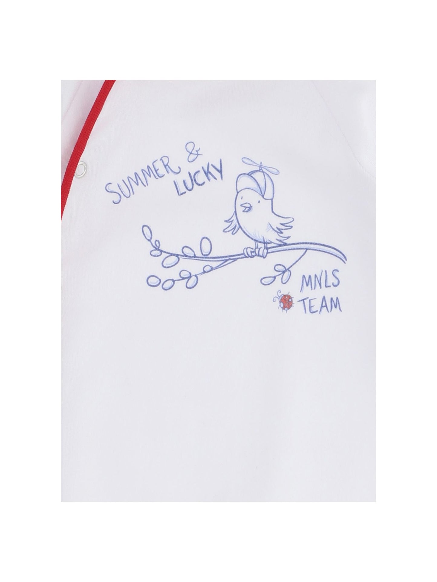 Cotton onesie with side opening