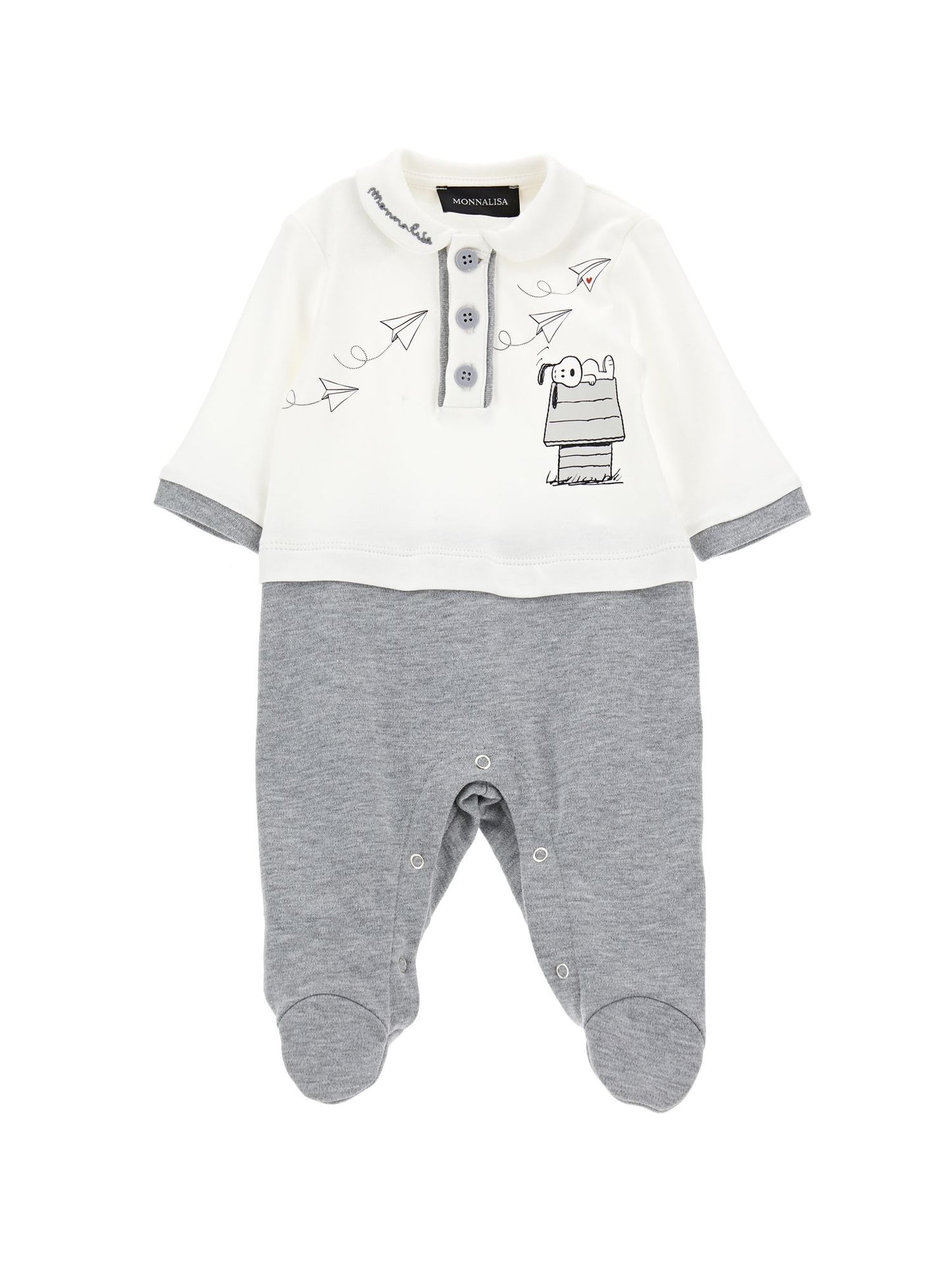 Snoopy two-tone cotton onesie