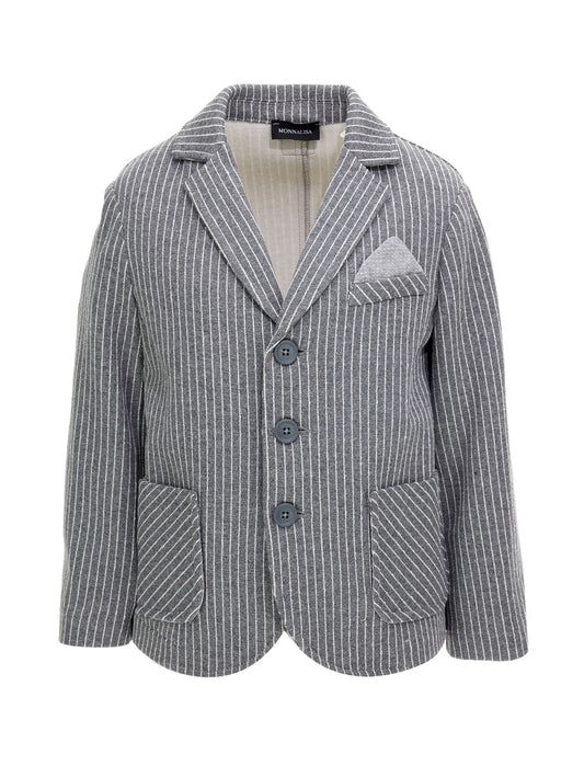 Pinstriped Milanese stitch jacket