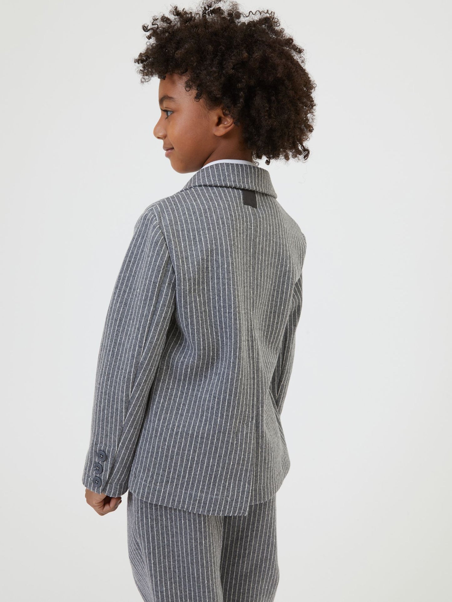 Pinstriped Milanese stitch jacket