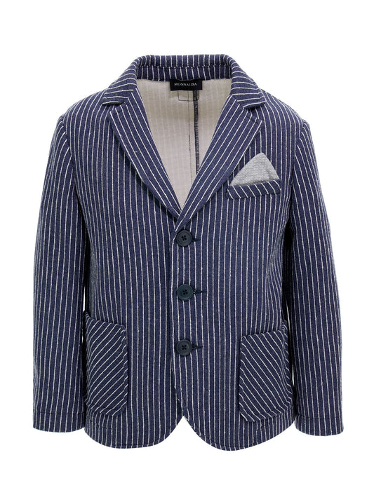 Pinstriped Milanese stitch jacket