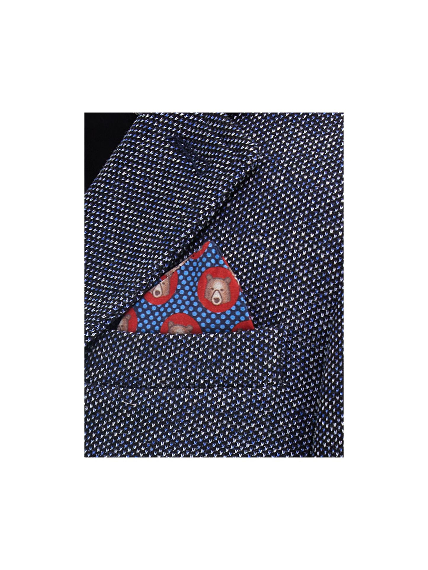 Knitted jacket with pocket square