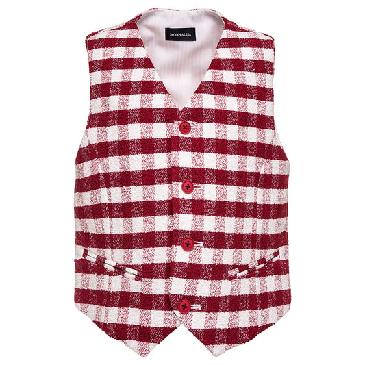 Checkered canvas vest