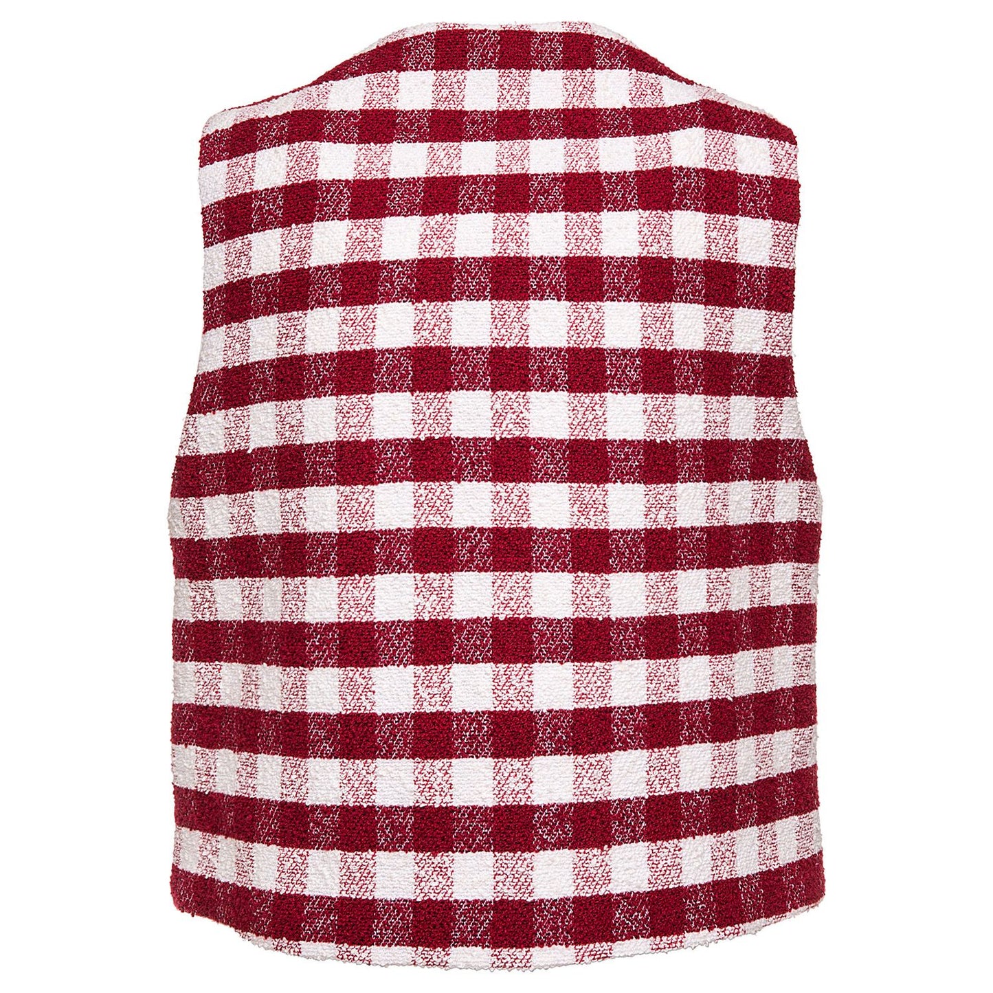 Checkered canvas vest