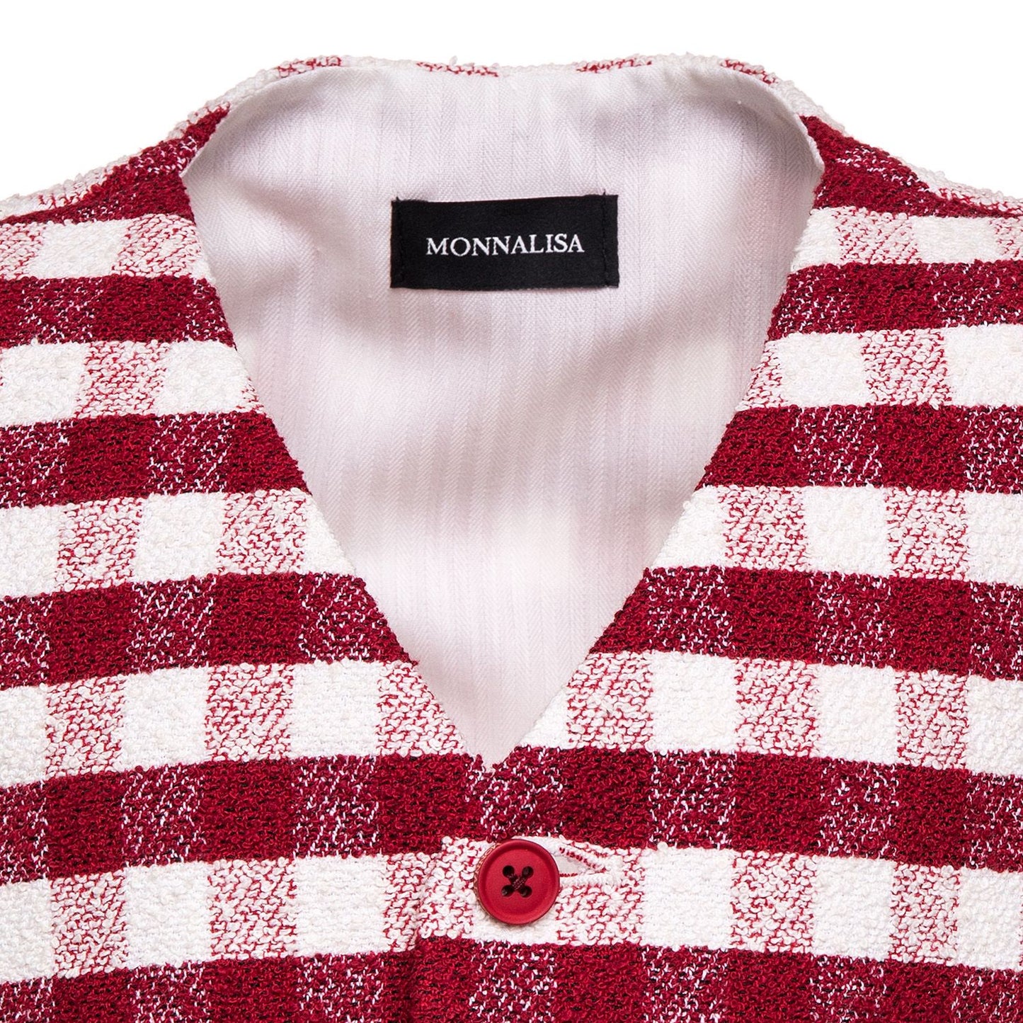 Checkered canvas vest