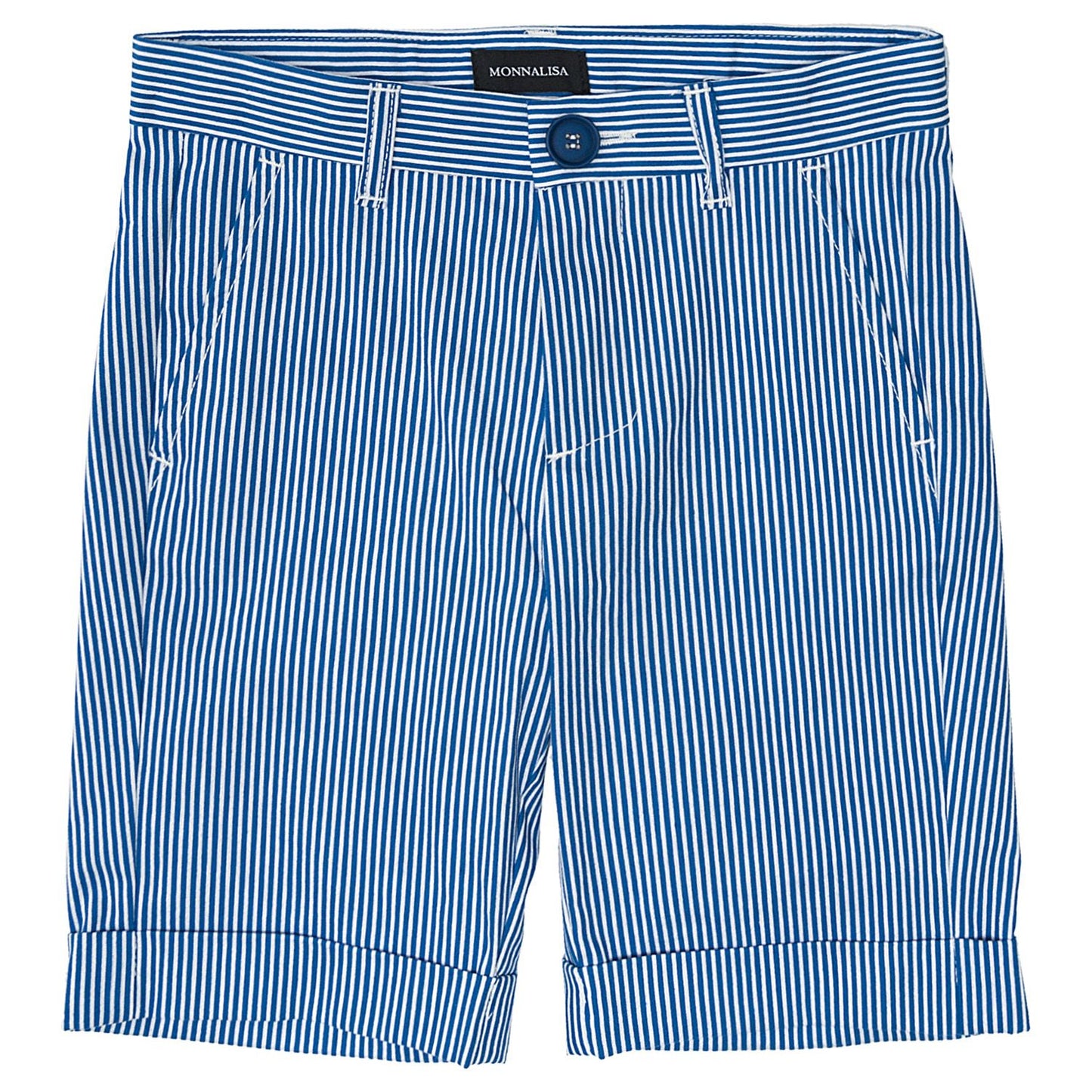 Striped cotton shorts