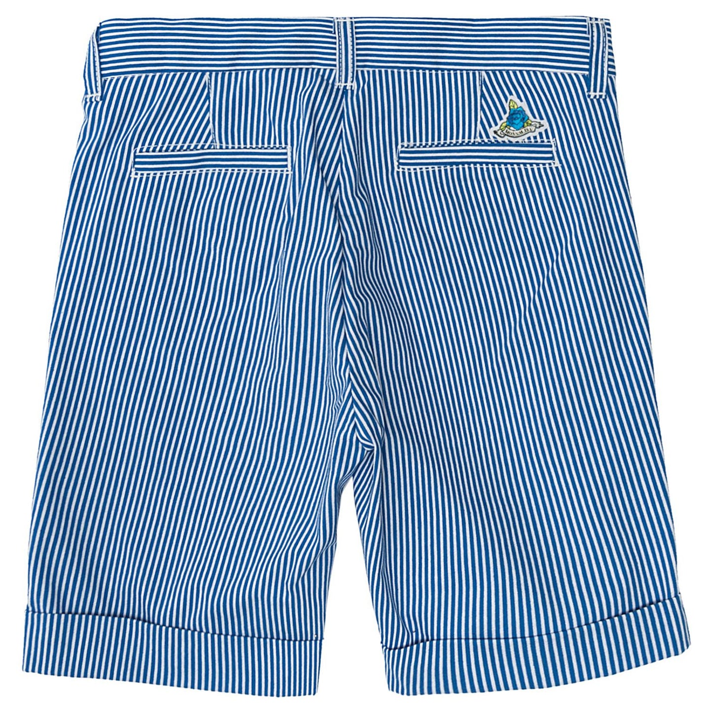Striped cotton shorts