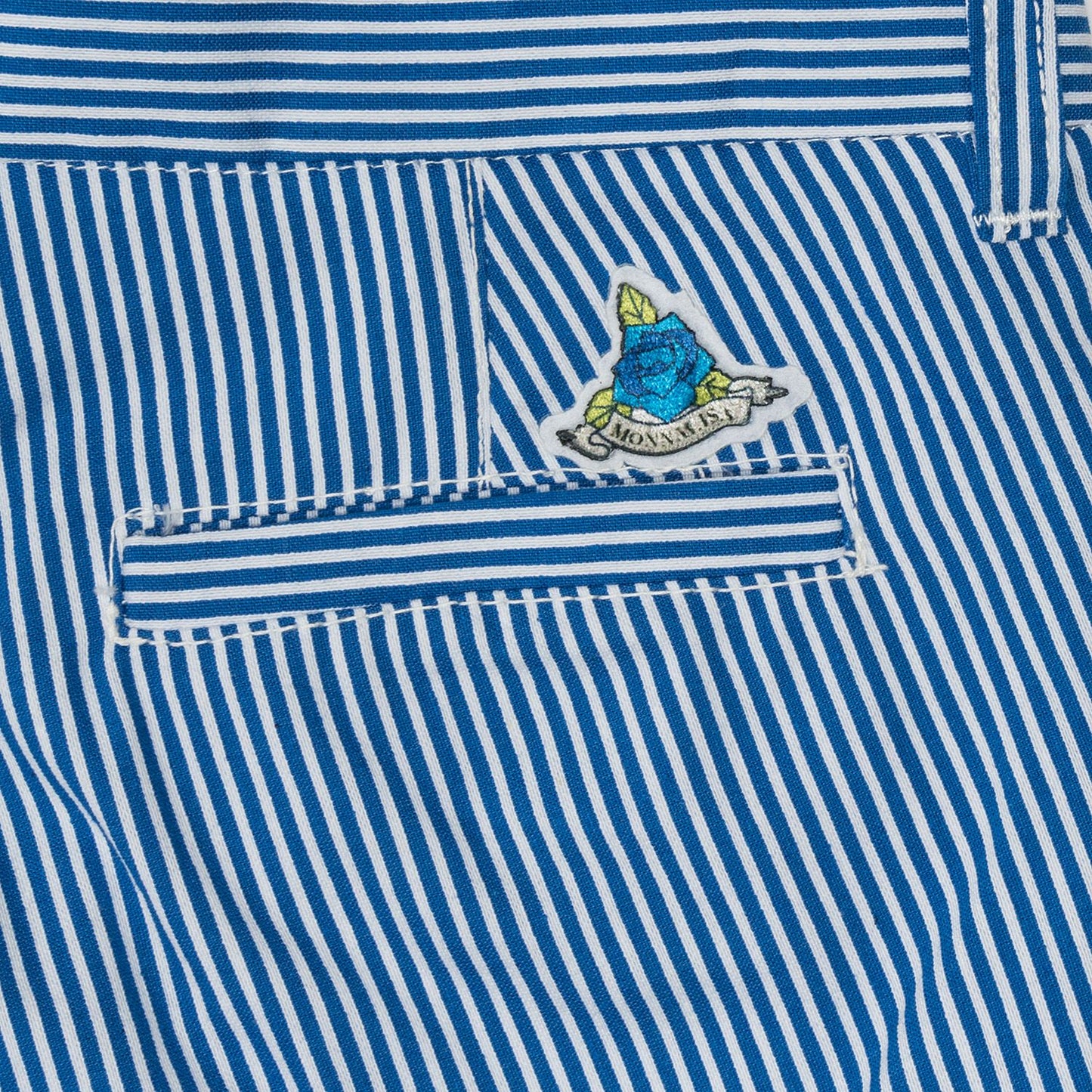 Striped cotton shorts