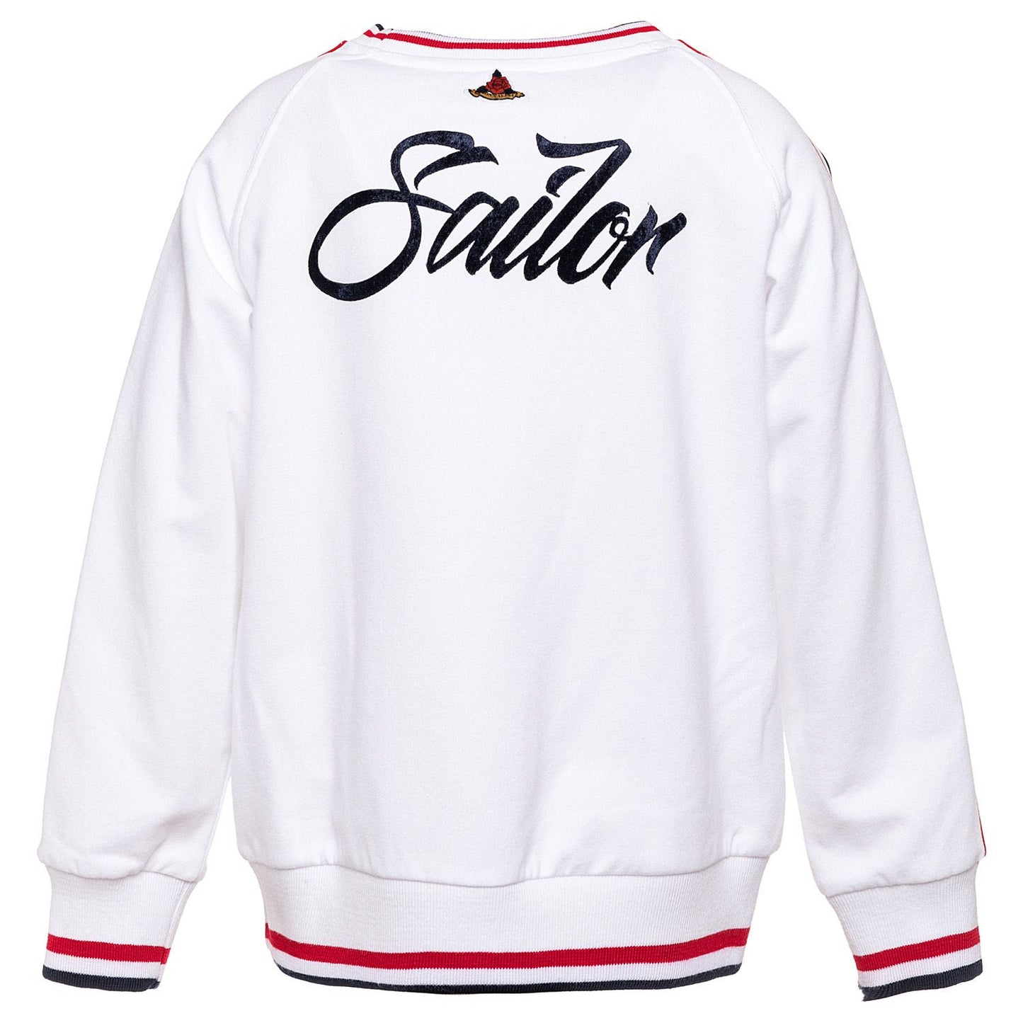 Closed sweatshirt with chenille applications