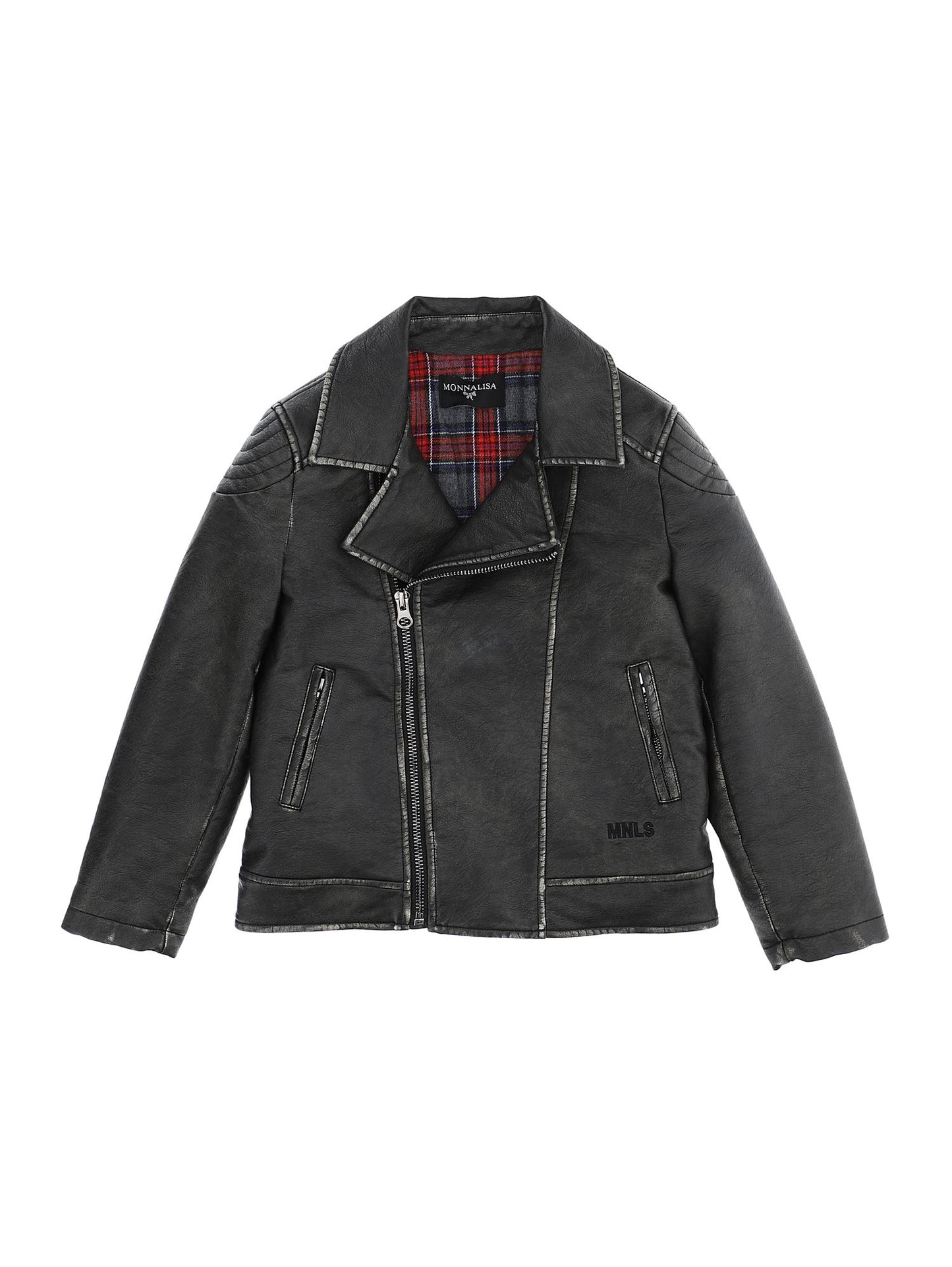 Coated fabric jacket with a used effect