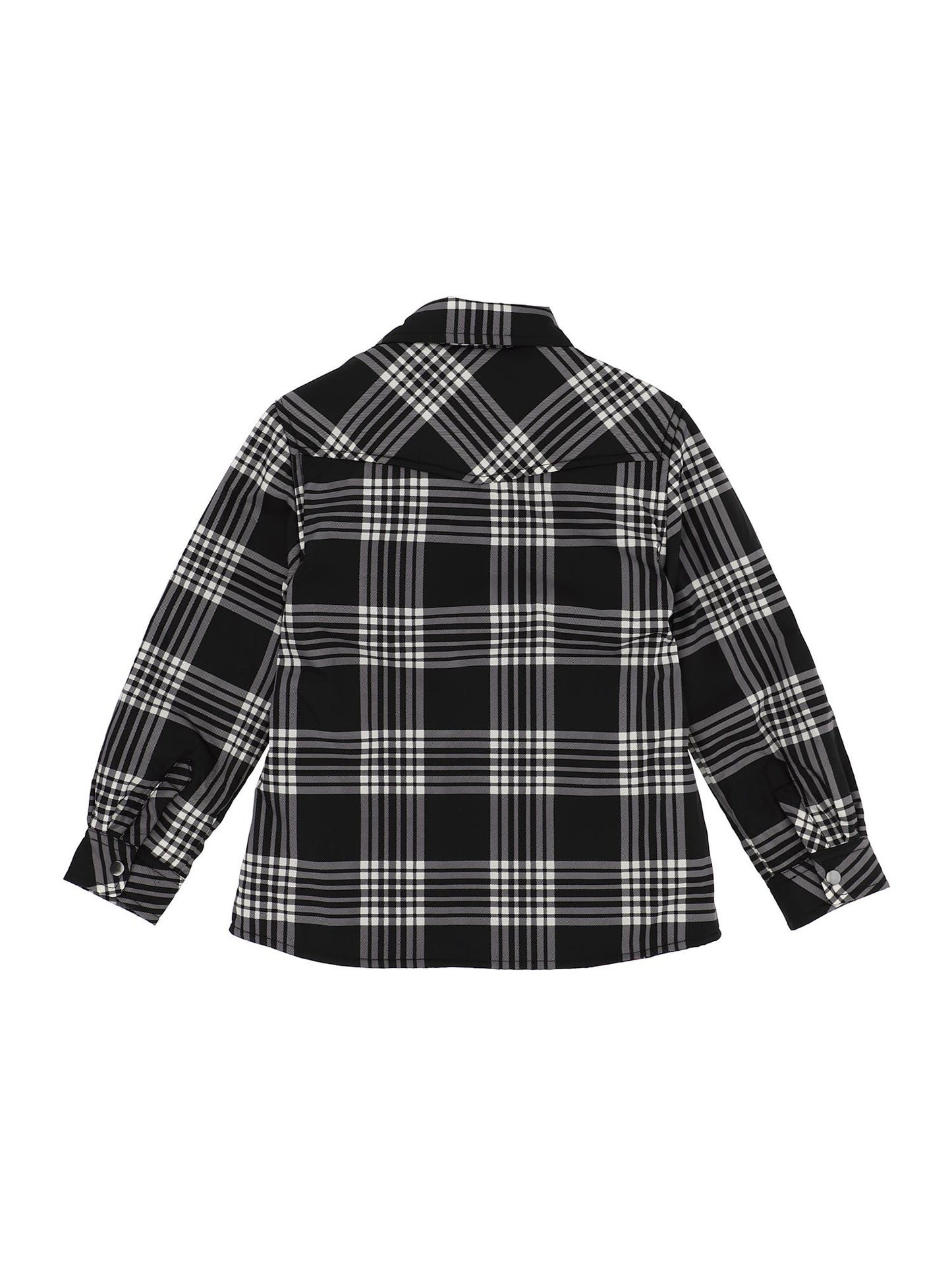 Checked padded technical fabric shirt