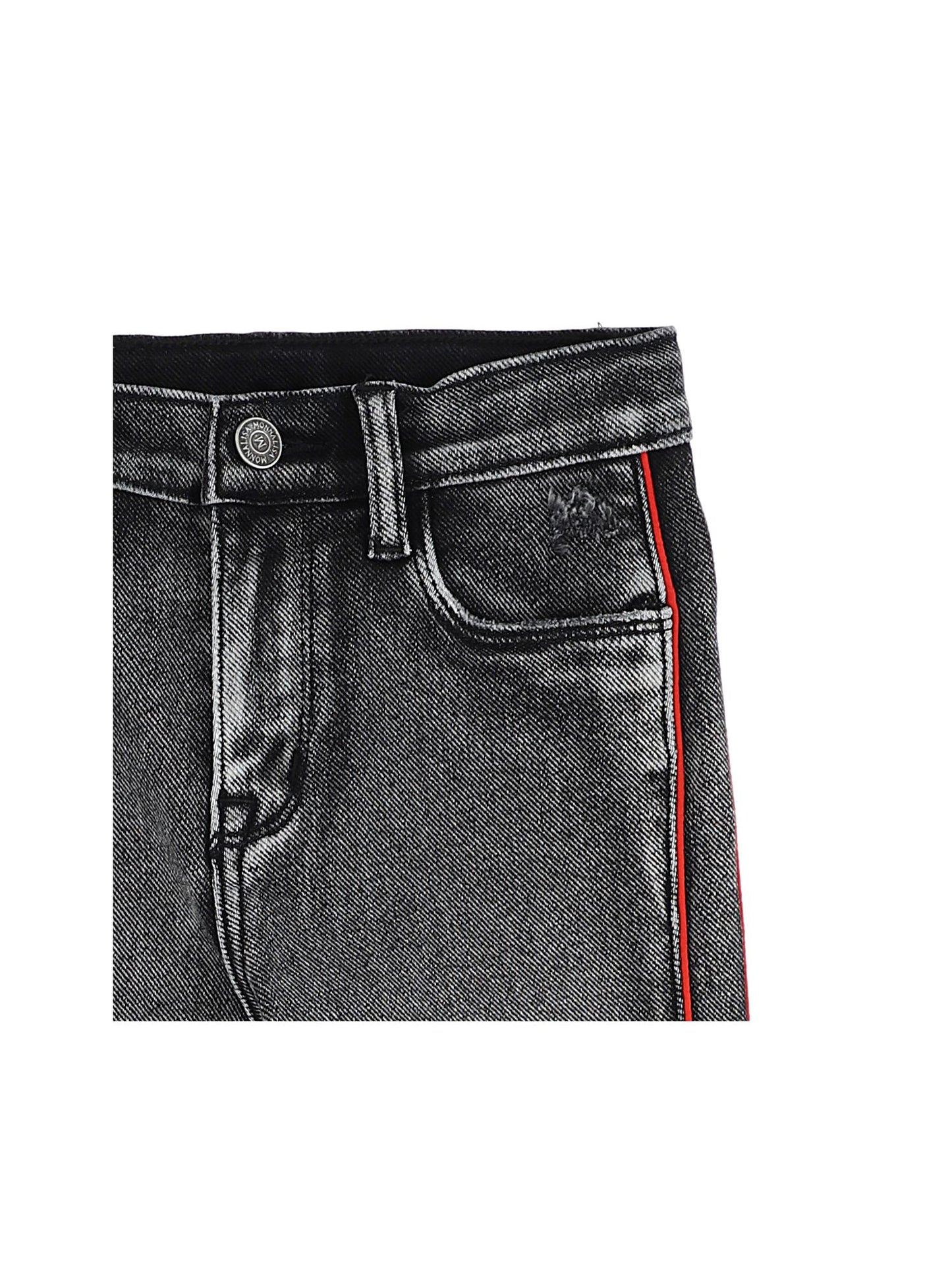 Denim effect sweatpants with profiles