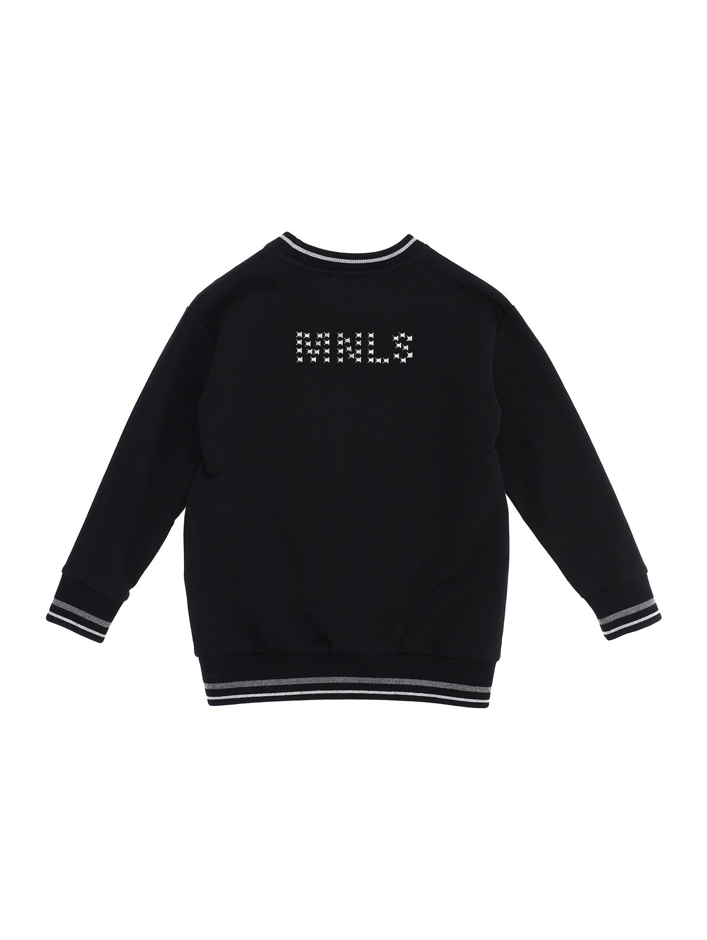 Cotton sweatshirt with ink-effect print