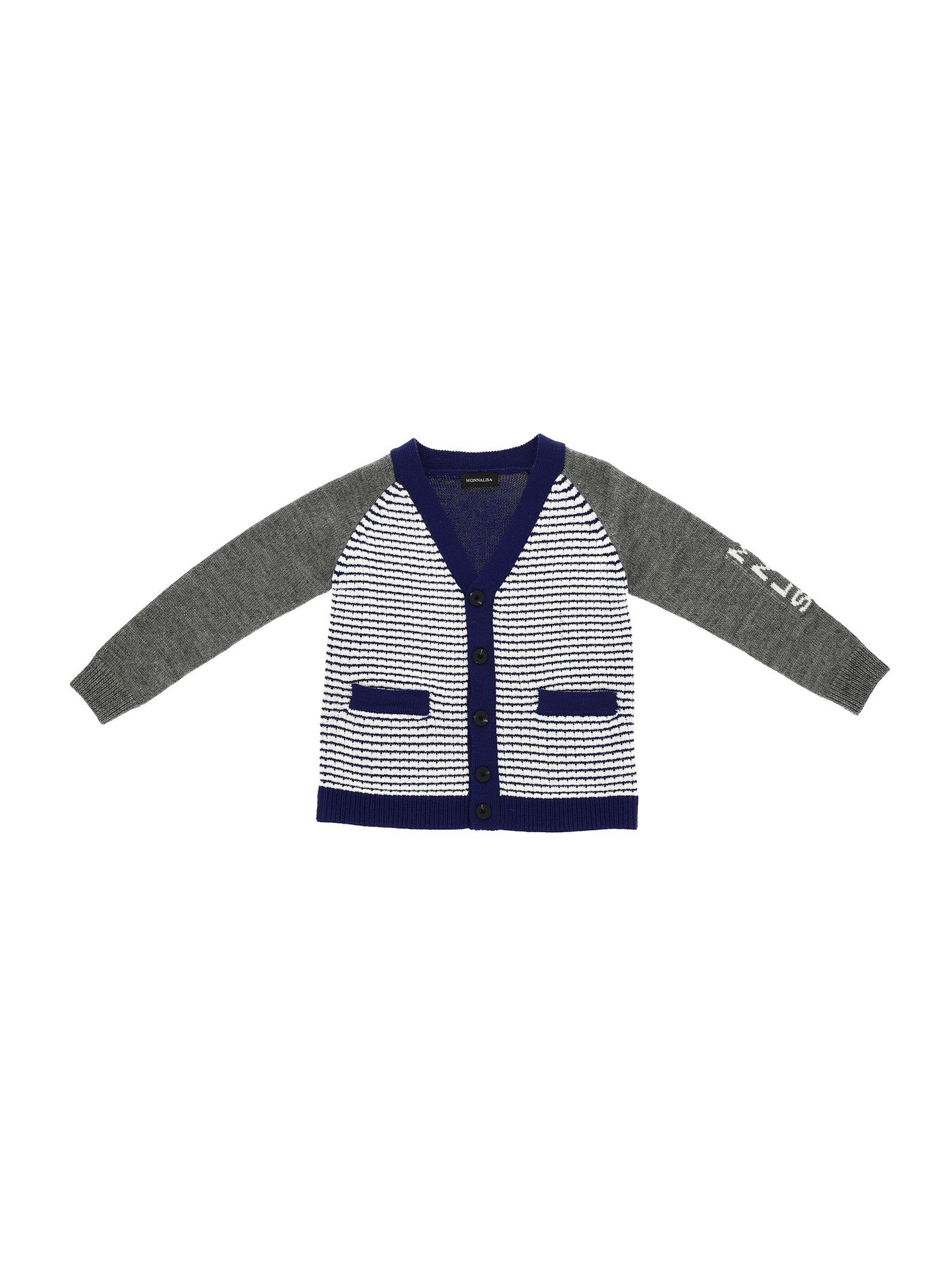 Embossed knitted cardigan