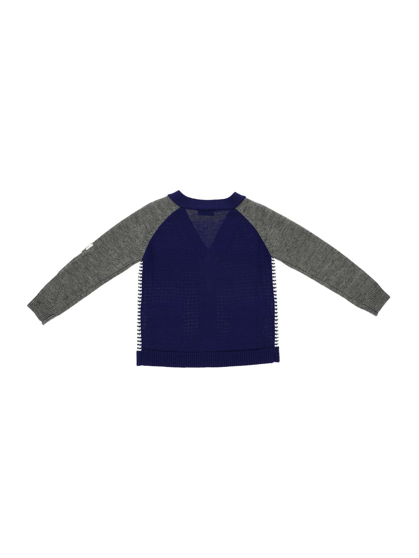 Embossed knitted cardigan