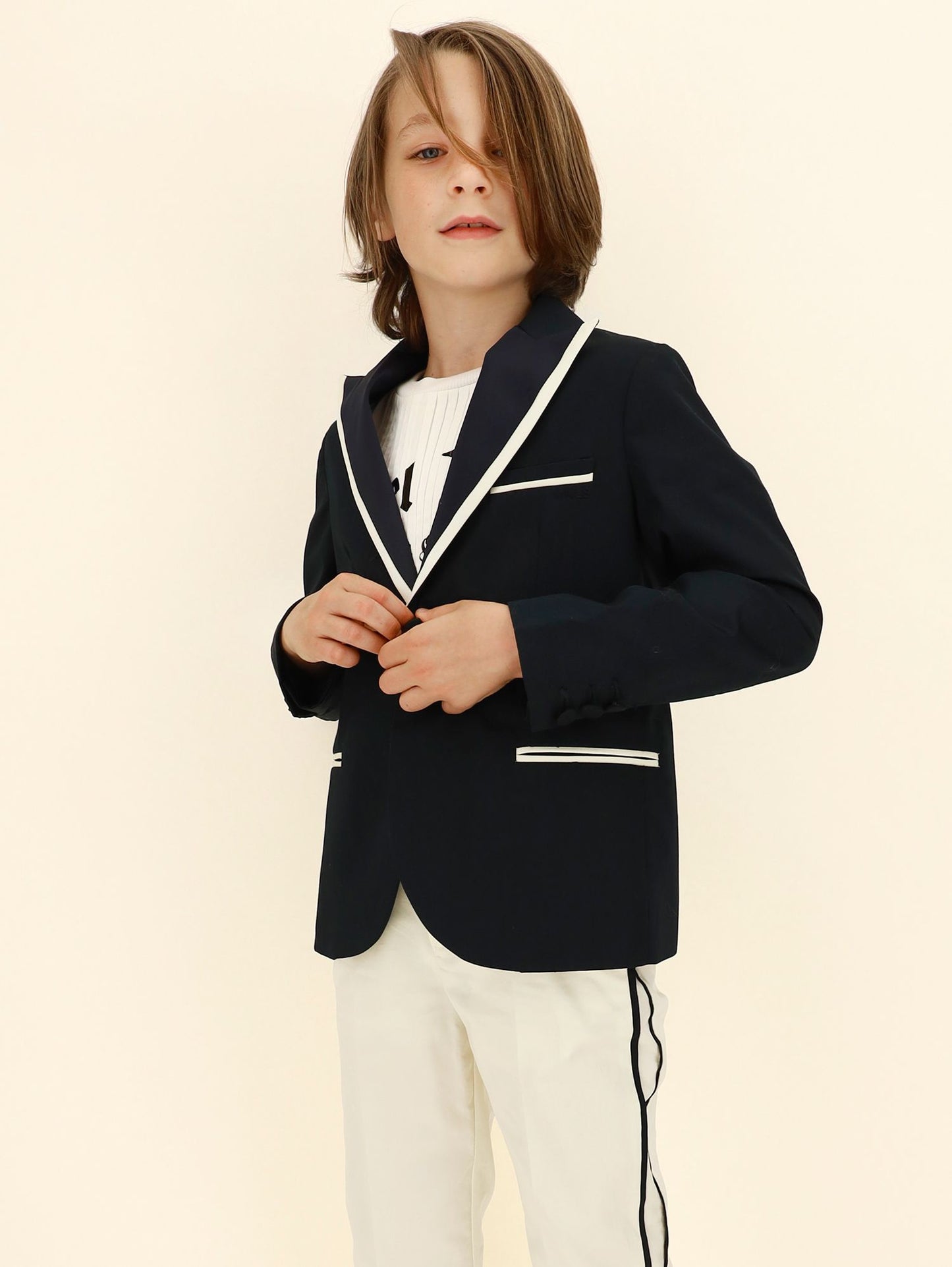 Peak lapel tuxedo jacket