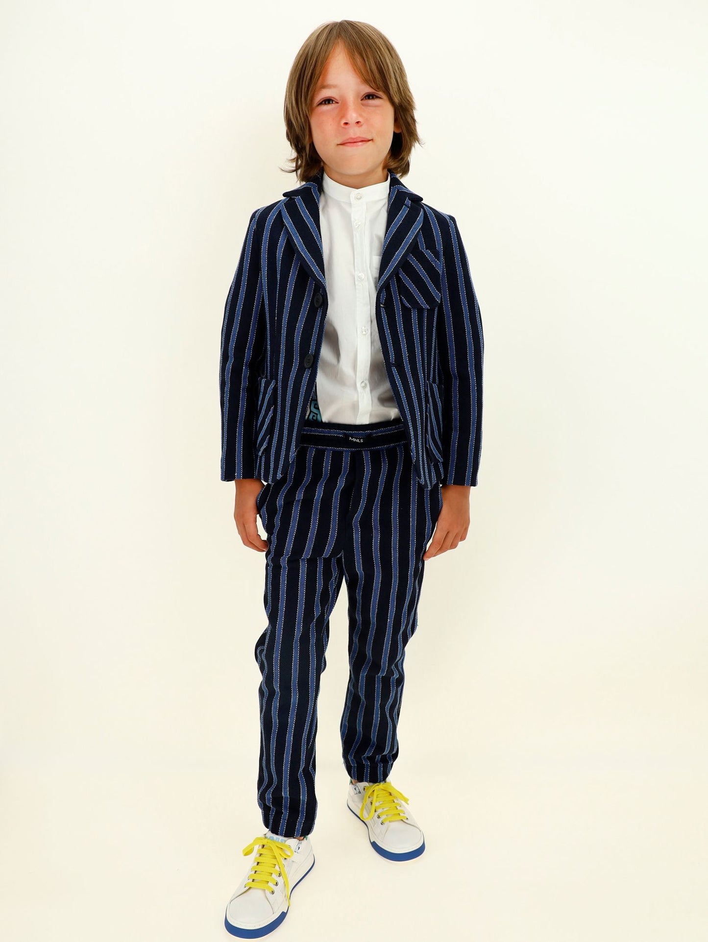 Striped pique jacket