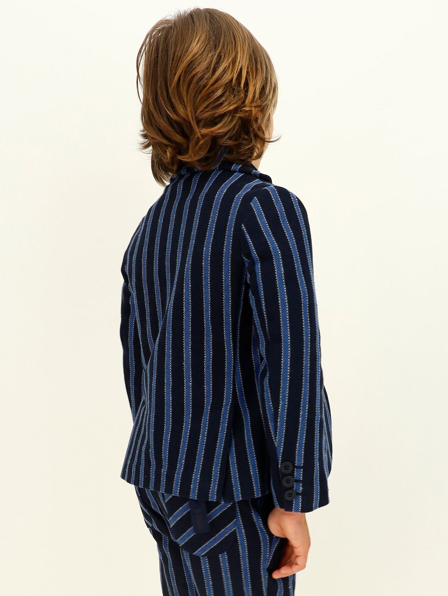 Striped pique jacket