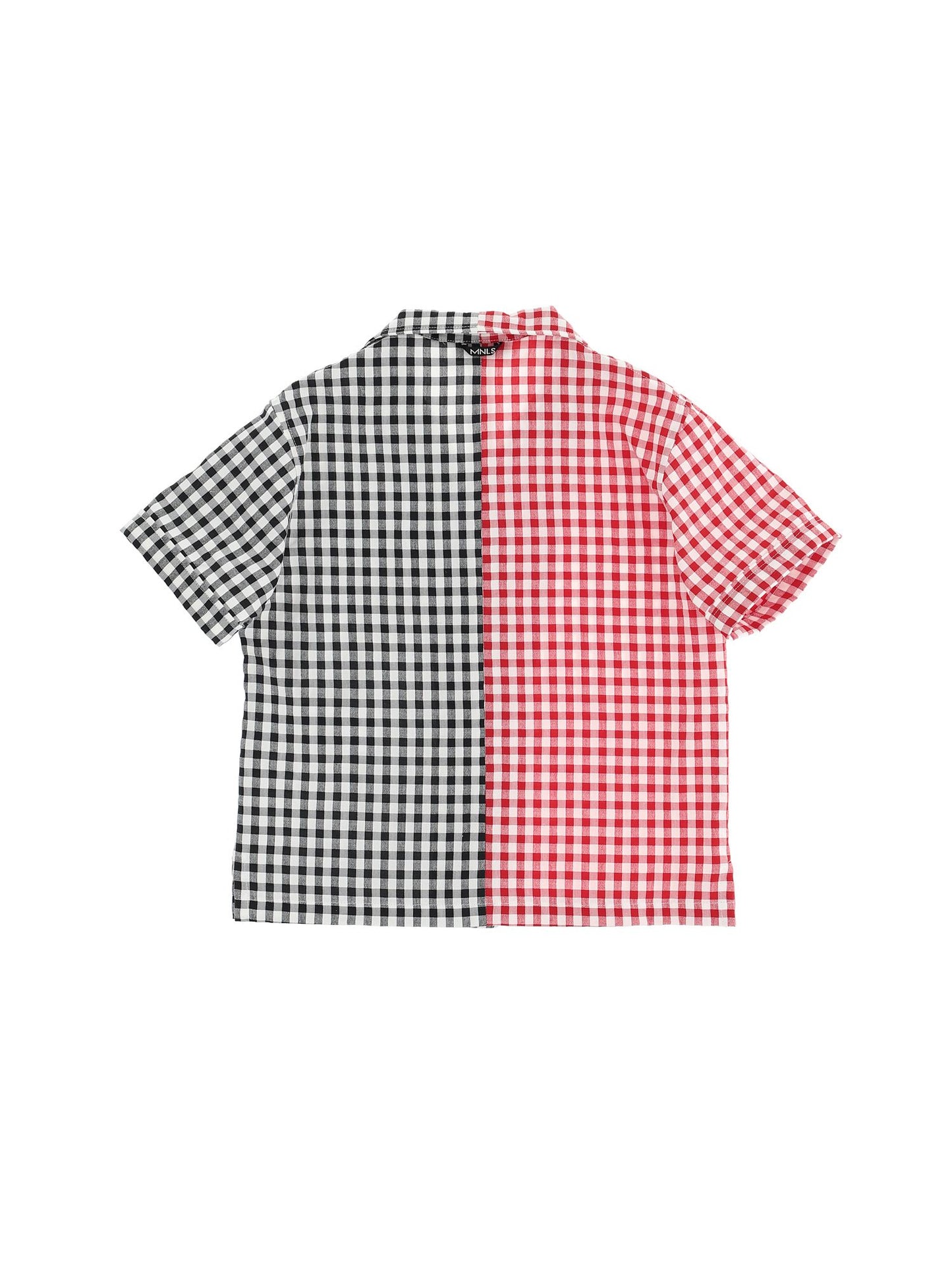 Two-tone gingham shirt