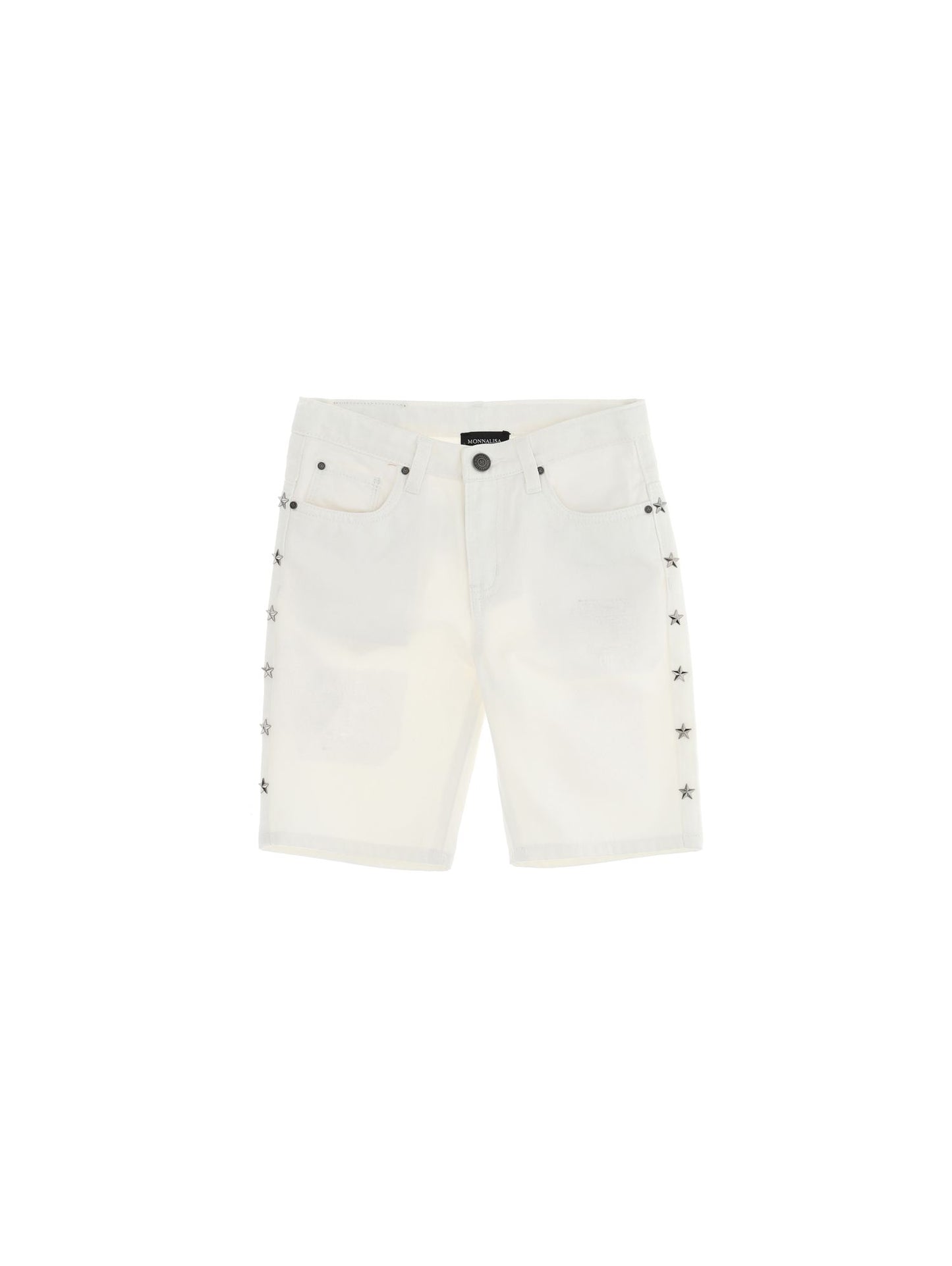 Bermuda jeans with studs