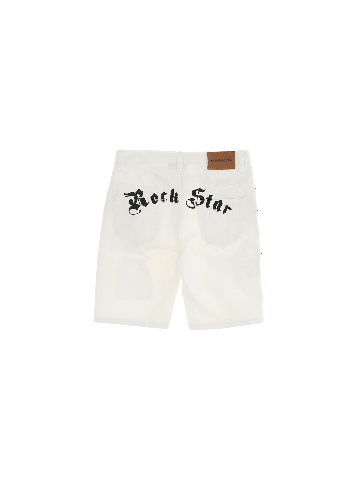 Bermuda jeans with studs