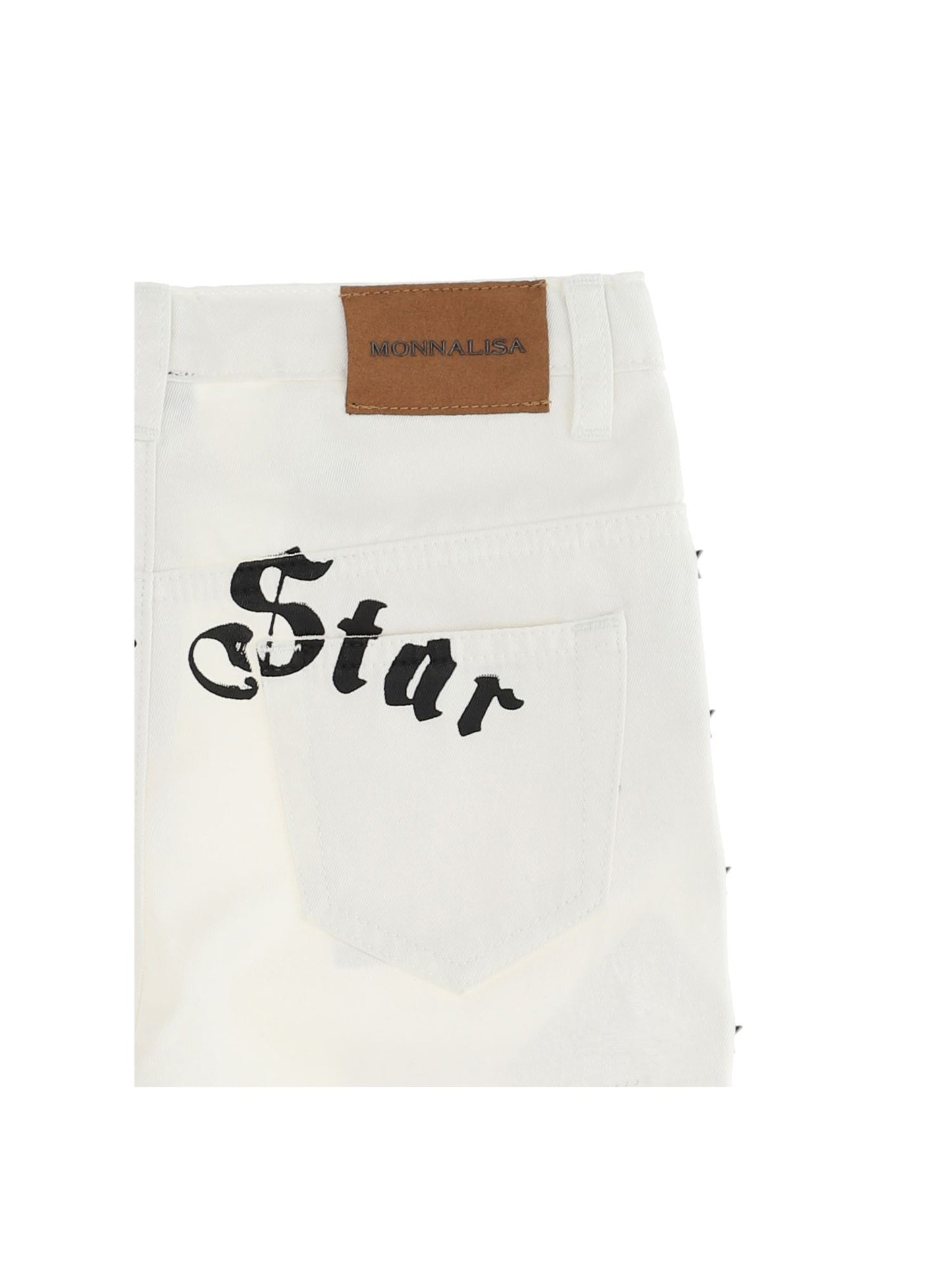 Bermuda jeans with studs
