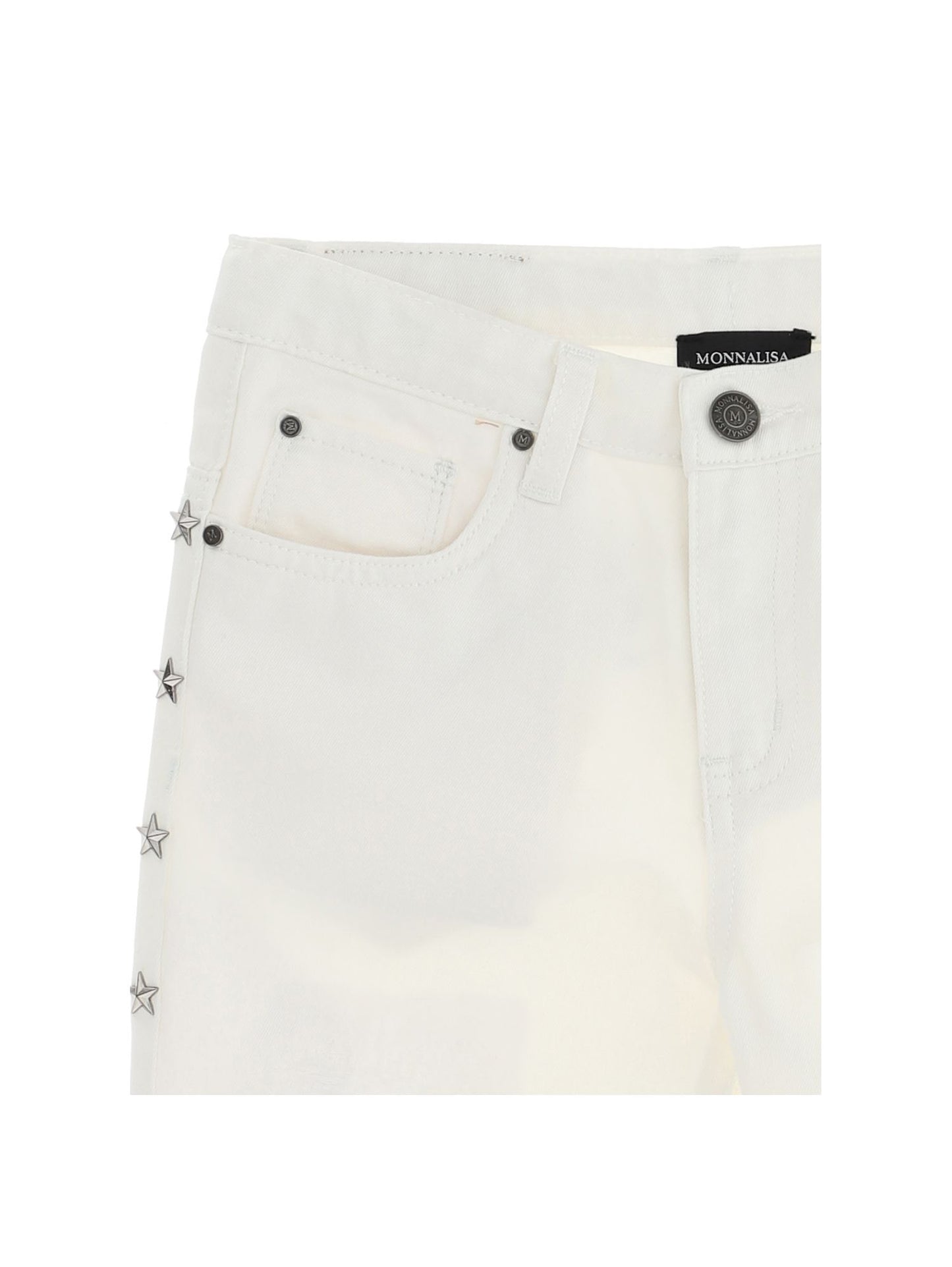 Bermuda jeans with studs