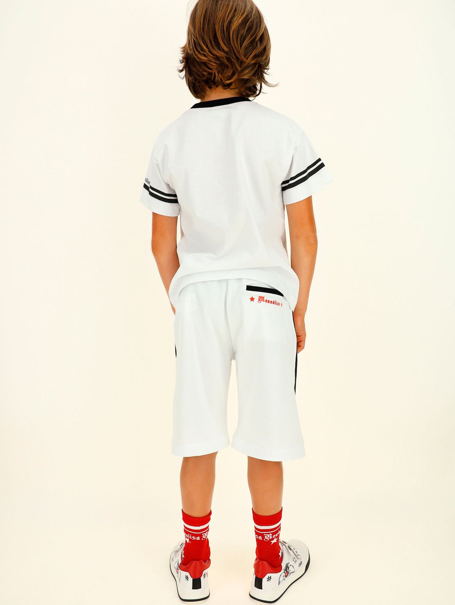 Bermuda sweatshirt with stripes