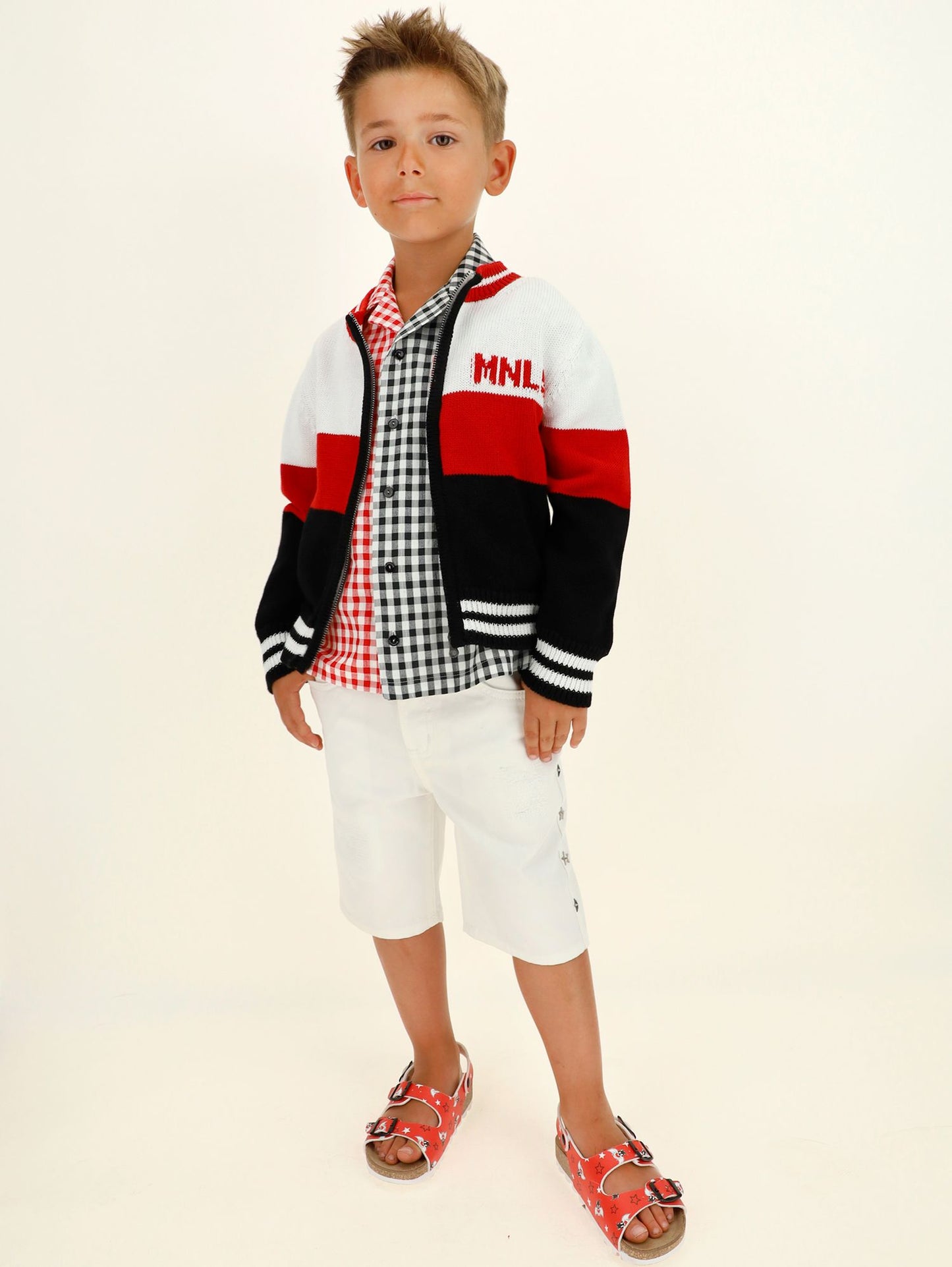 Sylvester the Cat cardigan with colored bands