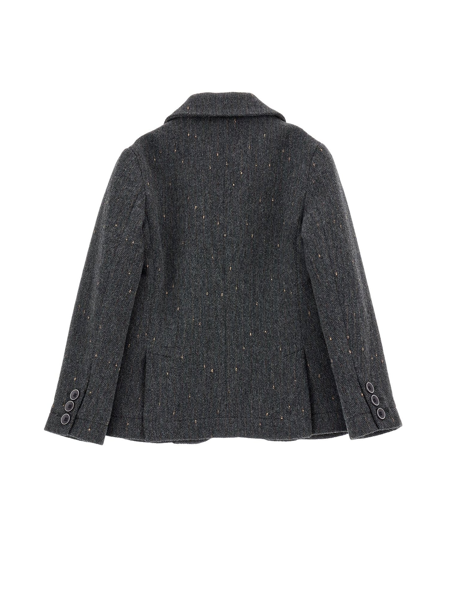 Two-button herringbone blazer